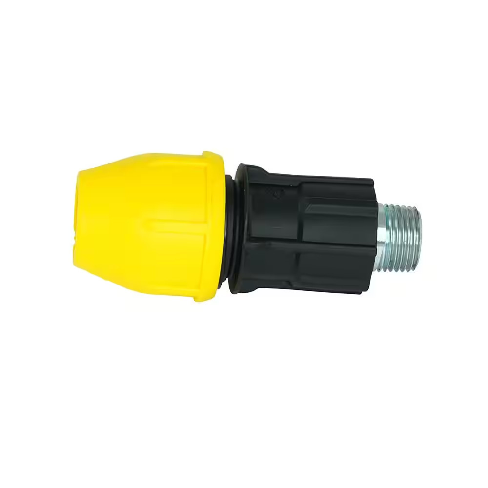 3/4 In. Polypropylene Underground Yellow Poly Gas Pipe Conversion Fitting