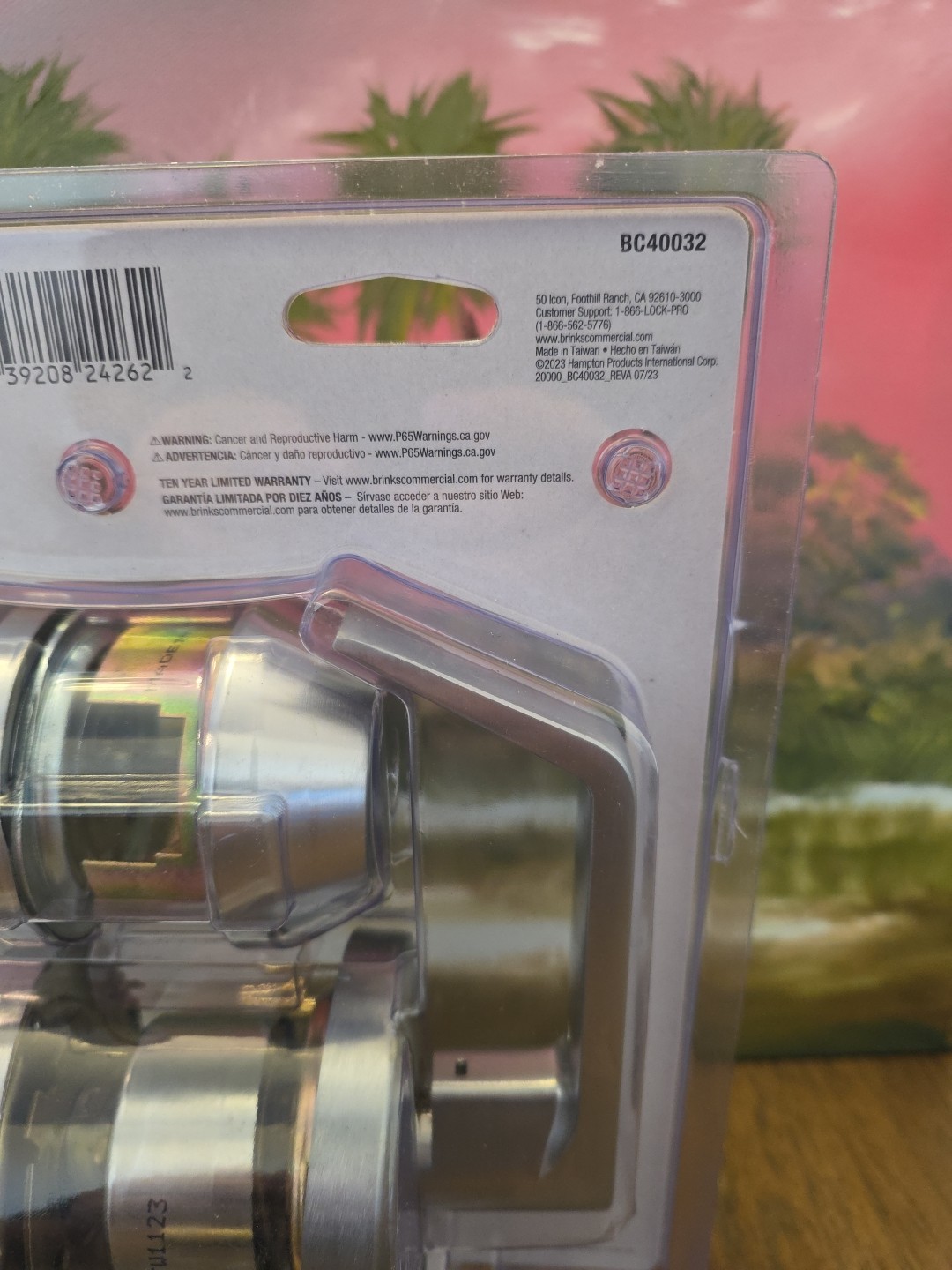 BRINKS COMMERCIAL Heavy Duty Keyed Entry Lever & Deadbolt Door Handle BC40032