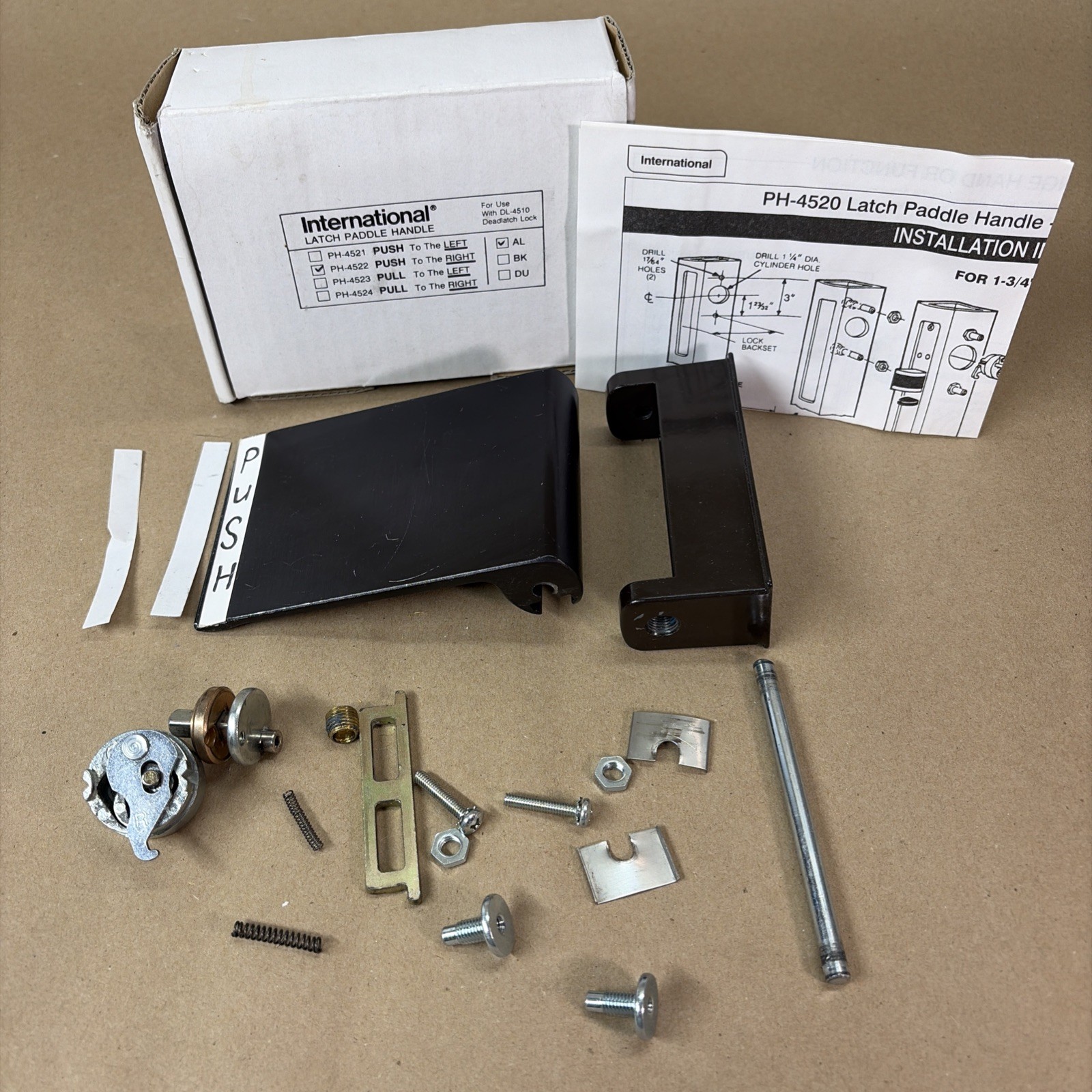 International Door Closers PH-4522 Storefront Paddle Handle Push RH Parts