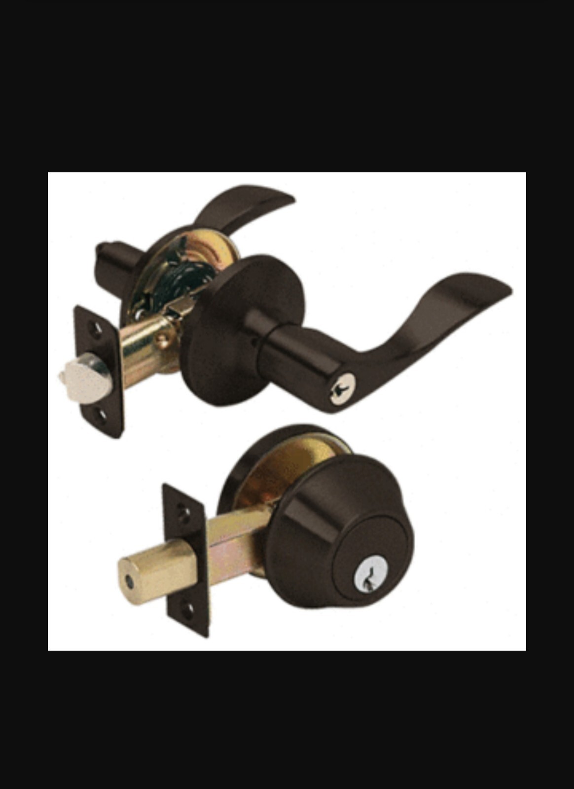 CRL CLL20RB Oil Rubbed Bronze Niagara Steel Security Door Combination Lock Set