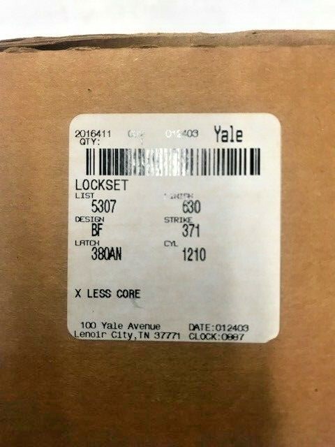 YALE SECURITY LOCK BF5307 630 Less 1210 FOR LFIC LESS CORE 2 3/4″ BACKSET