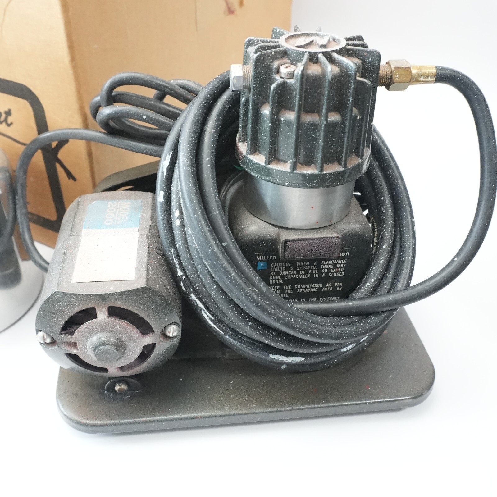 Vintage MILLER Model 2000 Paint Spray System Compressor Accessories – Nice
