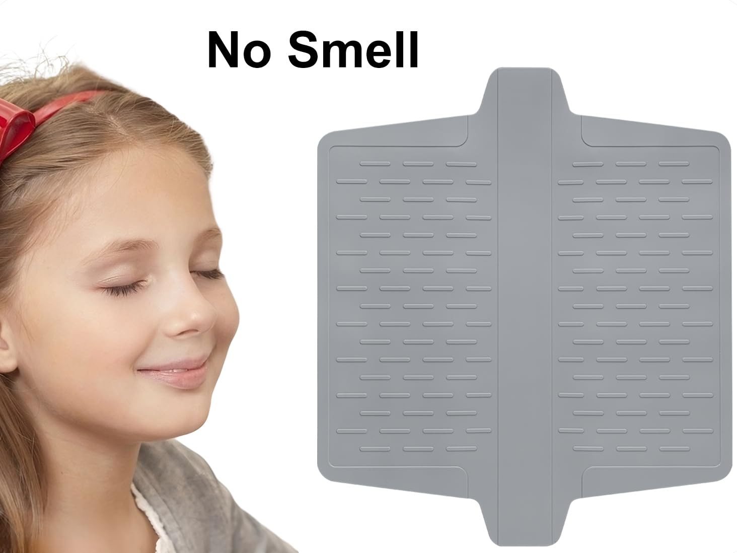 Sink Saddle, Kitchen Mat, Divider Protector 12.8″ x 11.1″, 1 Pack Grey