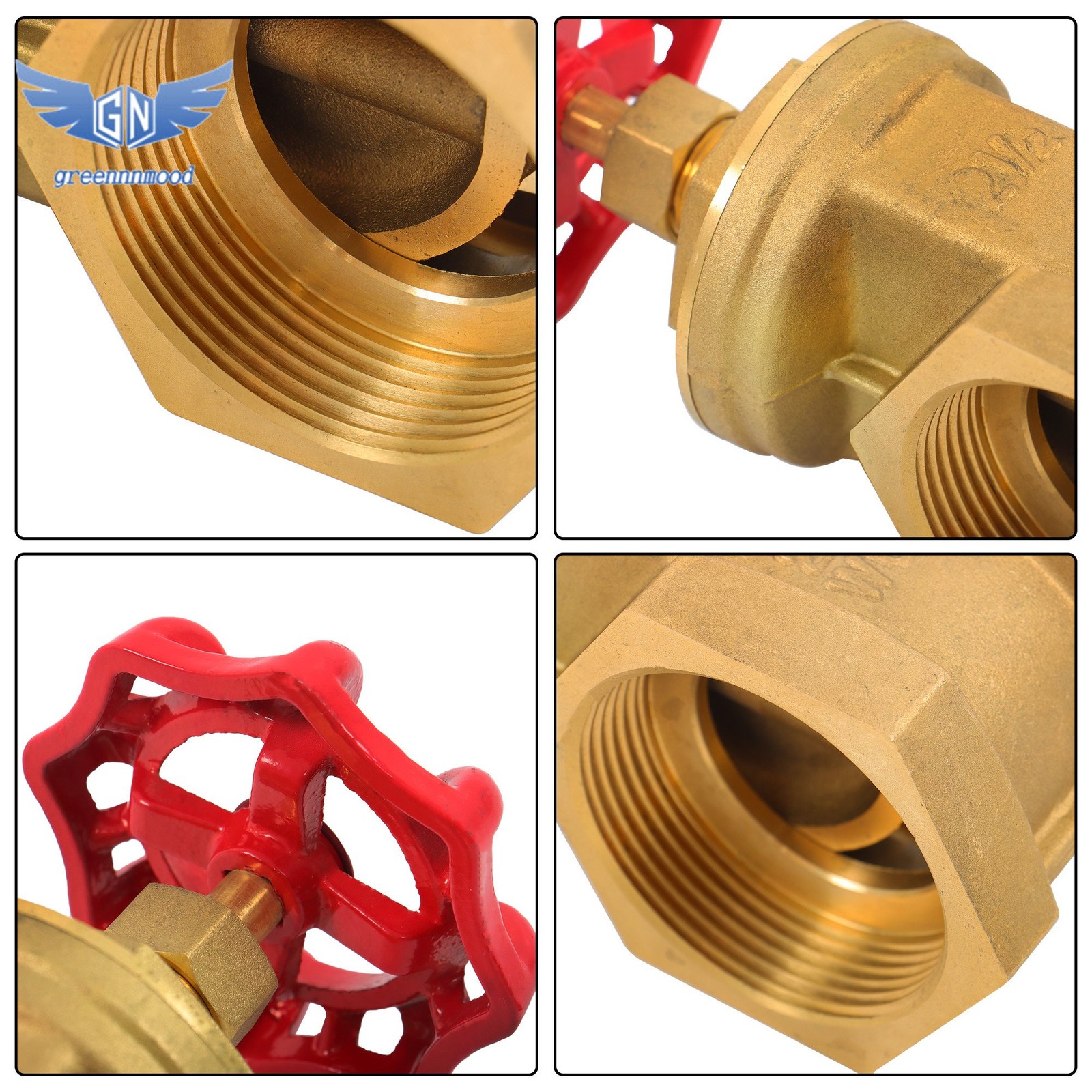 2-1/2″ NPT Brass Gate Valve, Heavy Duty Female Thread Manual Rotary Sluice Valve