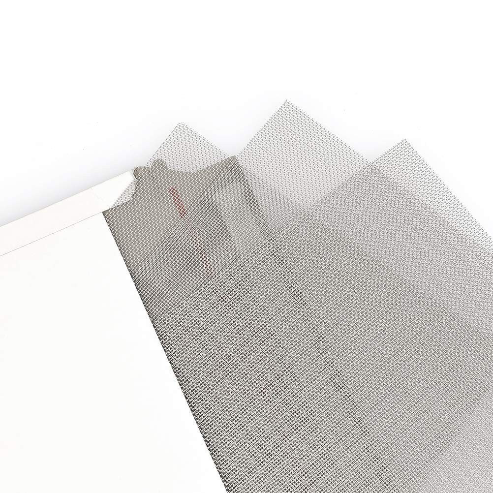 TIMESETL 3pcs Stainless Steel Woven Wire 20 Mesh – 12″ x 8″ 20 Mesh, Silver