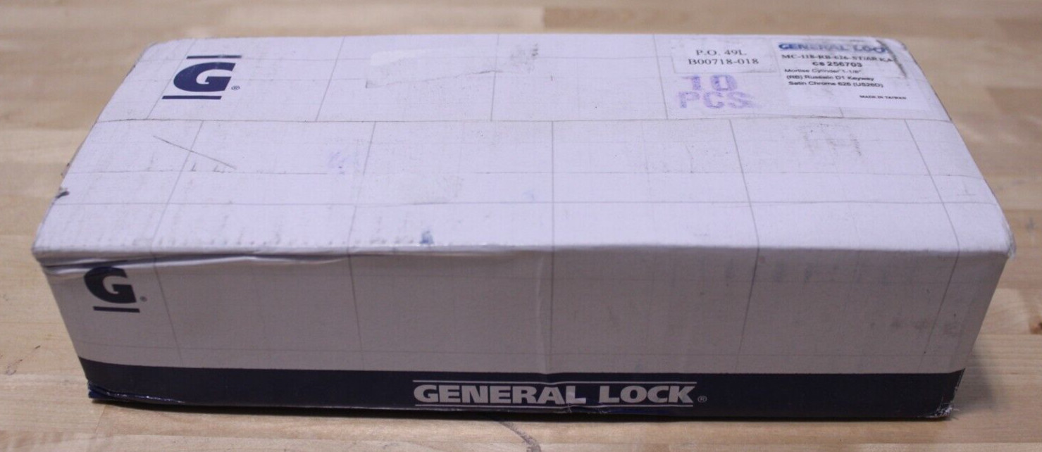 General Lock MC-118-RB-626-ST/ARKA2 Mortise Cylinder 1-1/8″ (Box of 10)=(5 Sets)