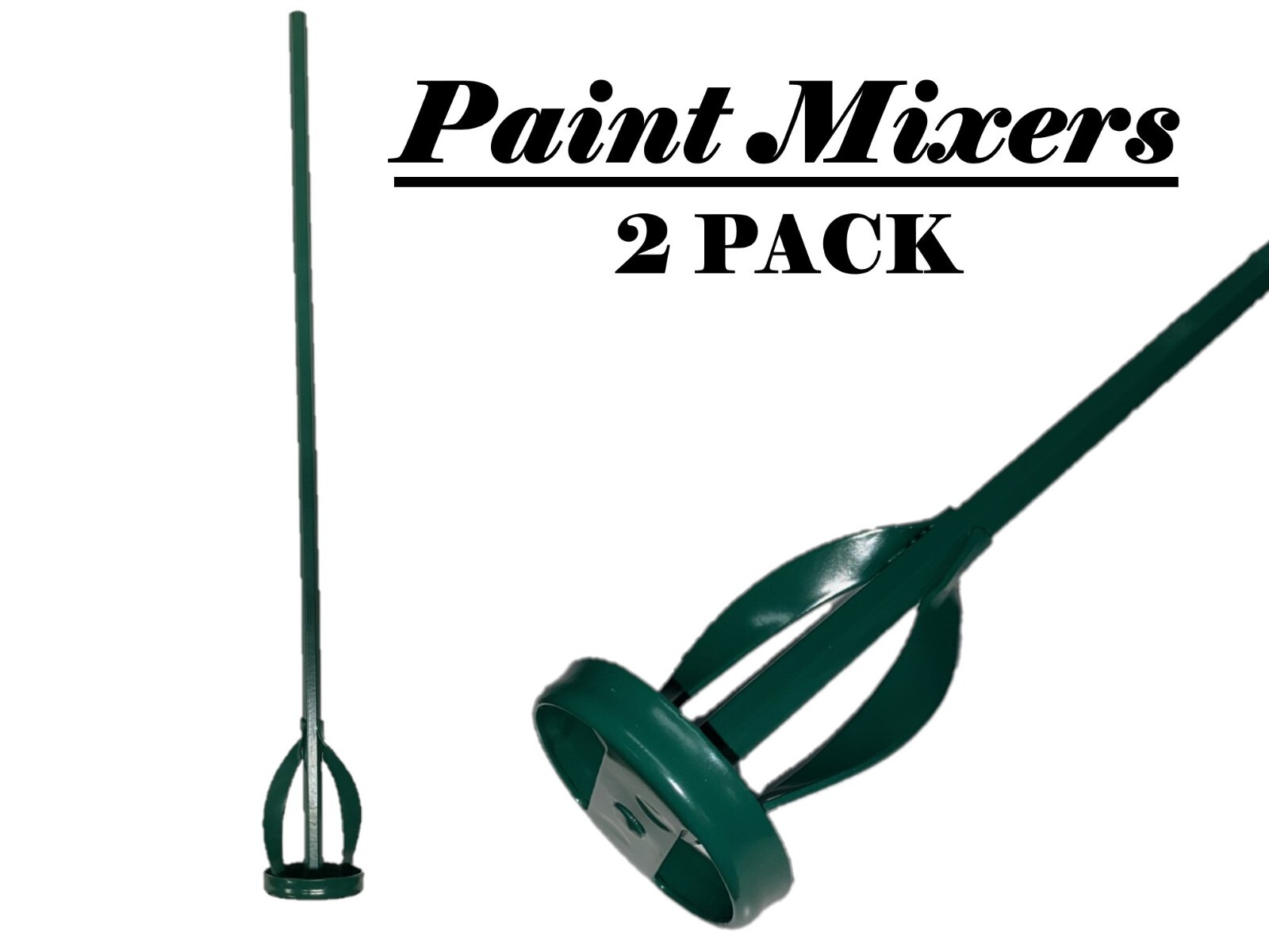 PAINT MIXER (2 PACK) Stirring Paddle Rod for Drill 1 Quart to 1 Gallon