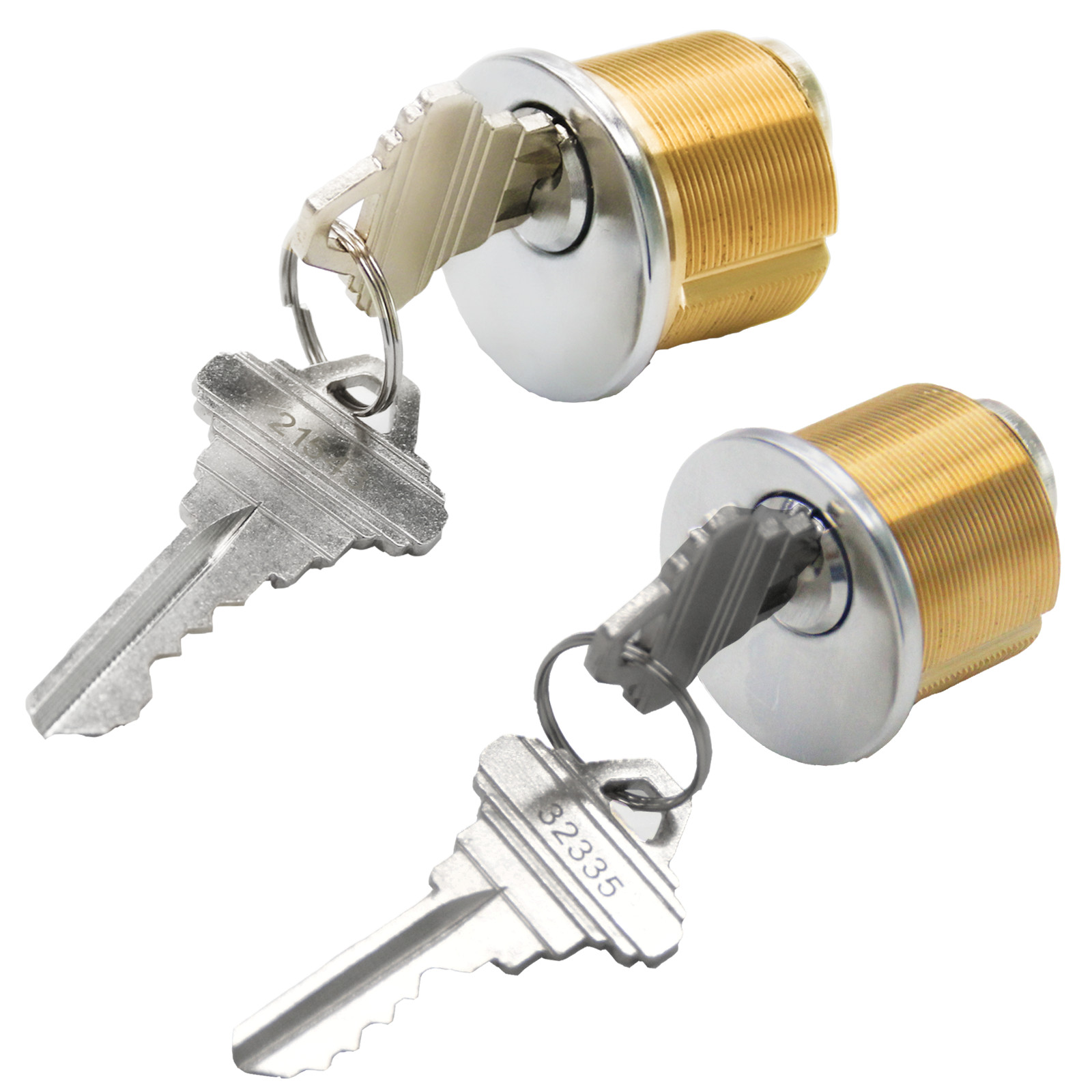 2Set Mortise Lock SC1 Cylinders Adams Rite KD Type Brass 1” Mortise Cylinder