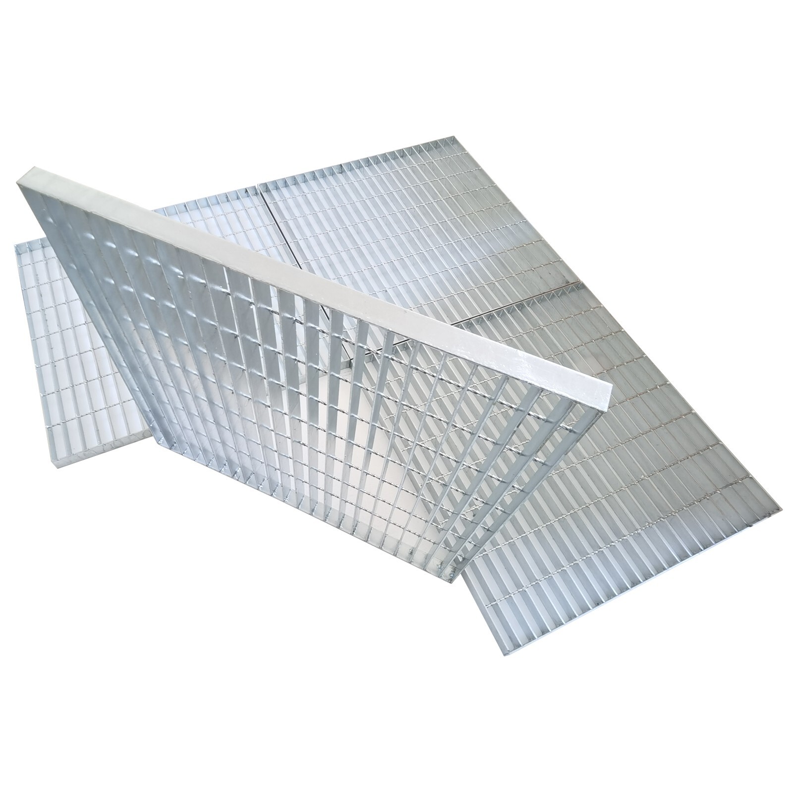 2.6ft*2.6ft Silver Gray Carbon Steel Grille Plate Thickness 1.5″ 1 Piece/Box