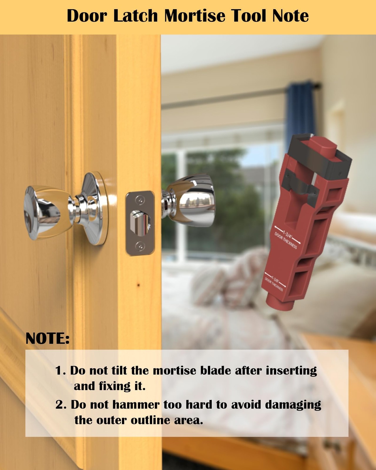 Door Latch Mortise Tool, Door Latch Installation Kit Help Remove Material to …