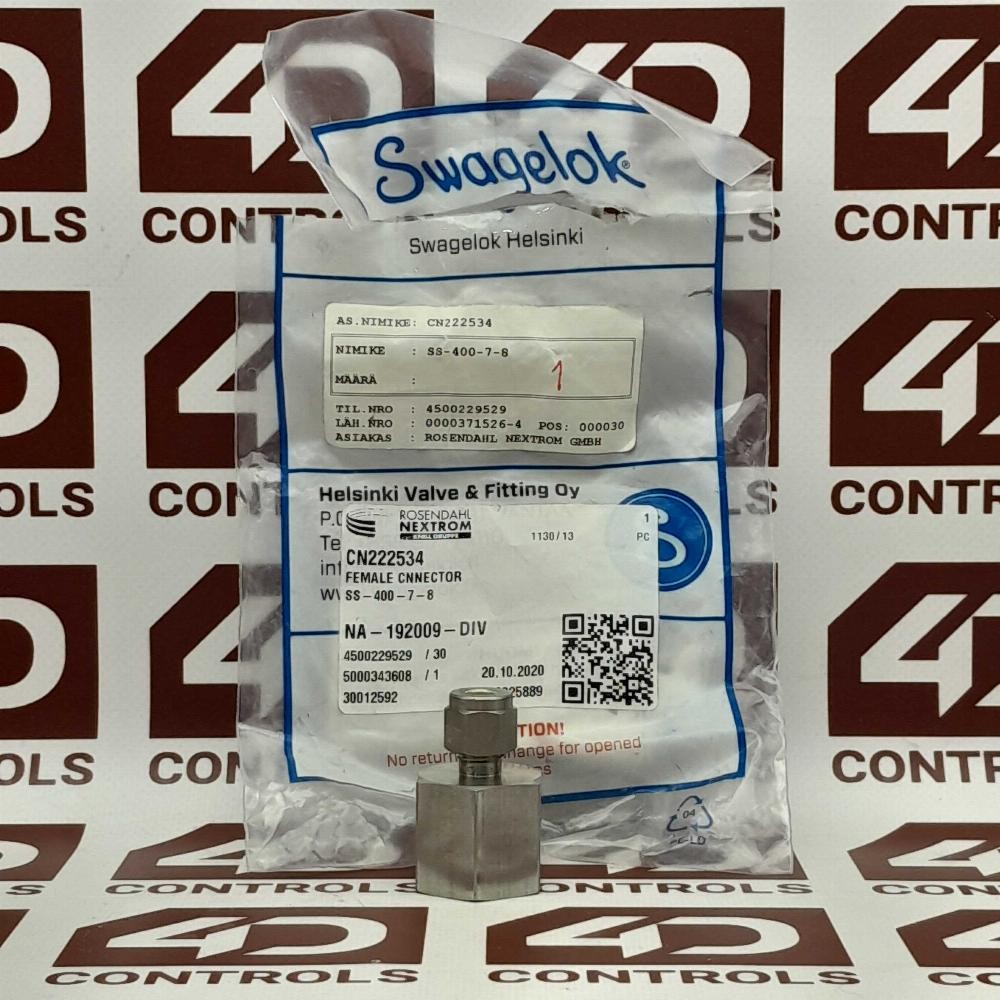 SS-400-7-8 | Swagelok | S/Steel Tube Fitting, Female Connector, Opened