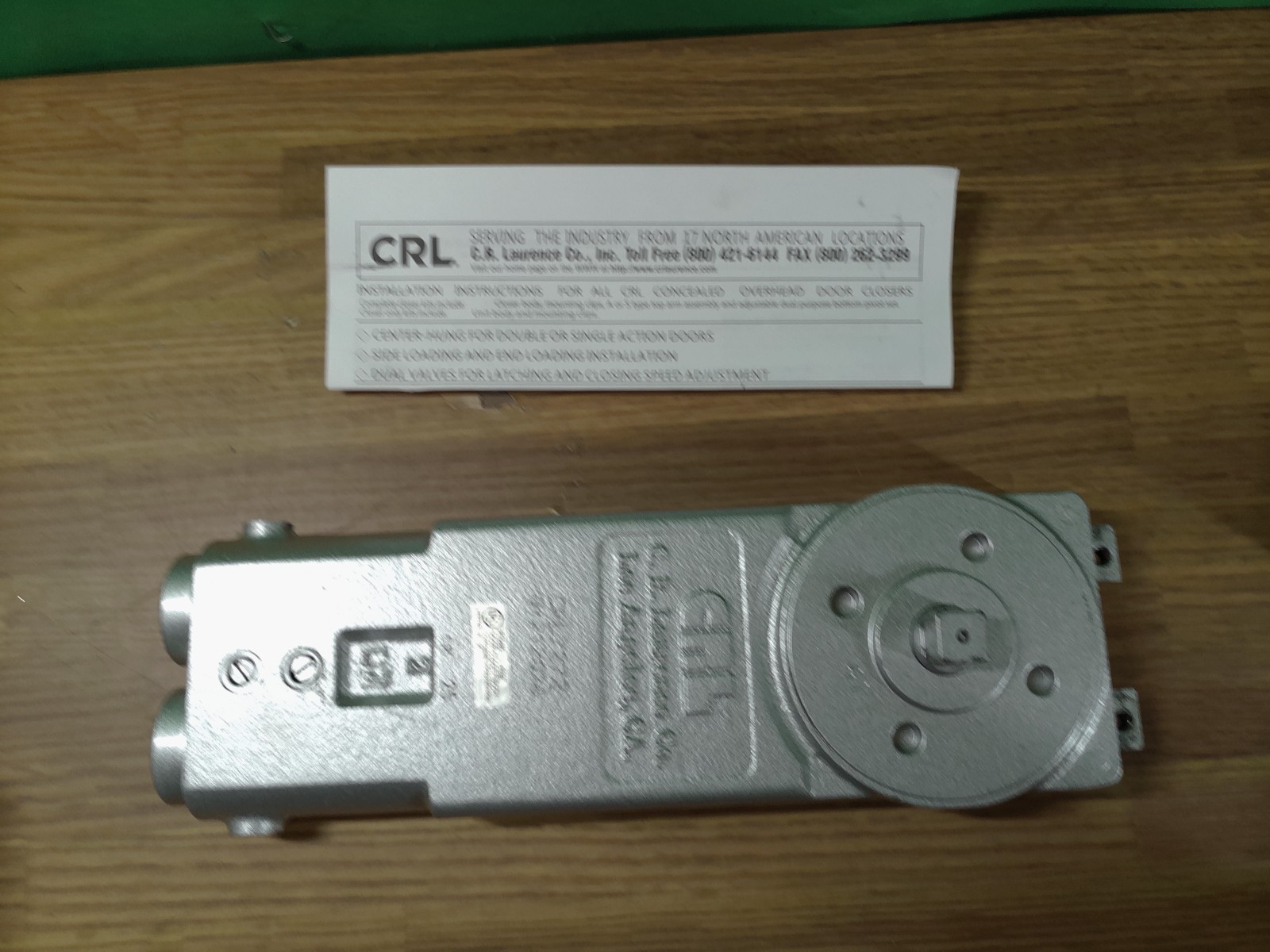 CRL7272 Heavy Duty 105D No-Hold Open Overhead Concealed Door Closer Body Only