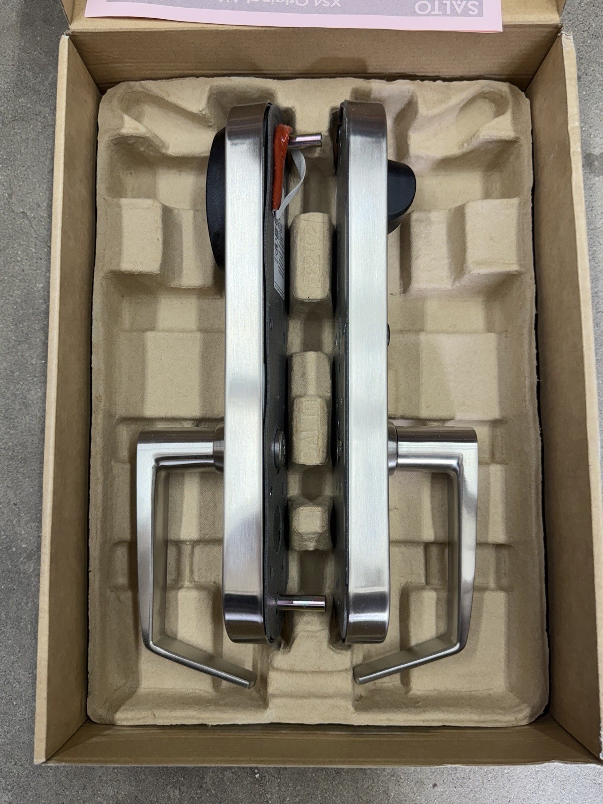 Salto AB656N00IM38W Entry Lock Privacy & Lockout Brushed Silver Steel Commercial