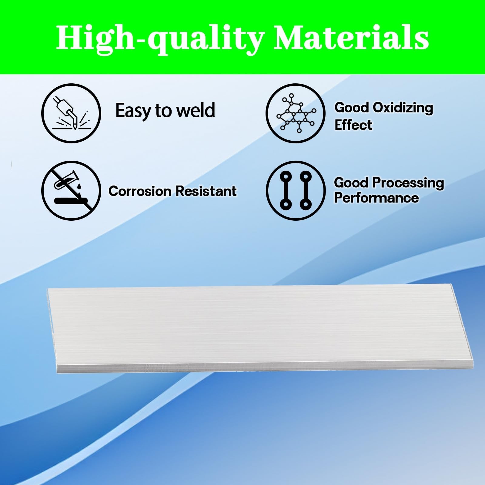 4PCS Aluminum Flat Bar – 1/8″(3mm) x 2″ Square Aluminum Bar Stock 12″ Long 60…