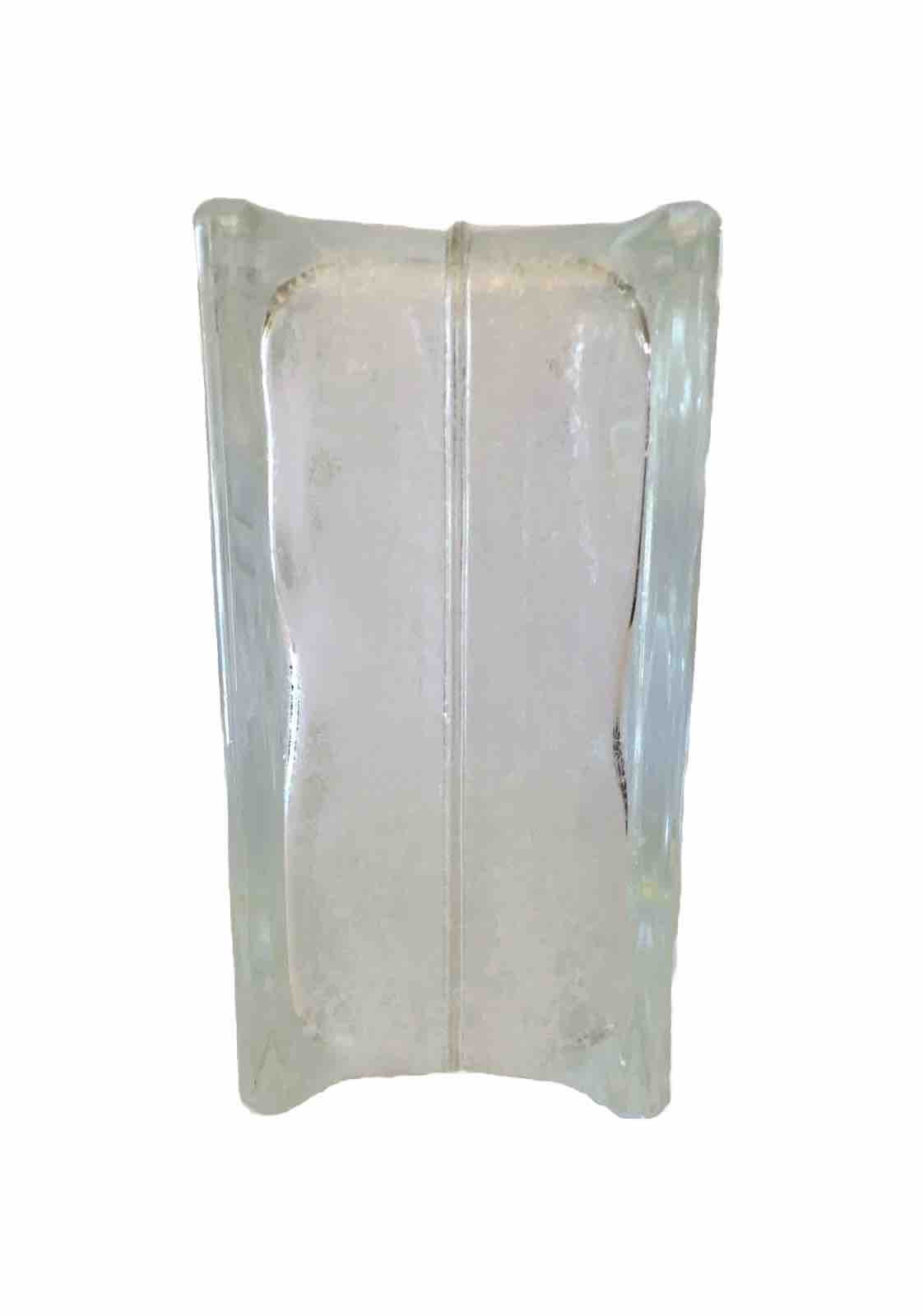 Pittsburgh Corning Decora Glass Block 8X8X4″ RETIRED New Wavy Brick NOS USA