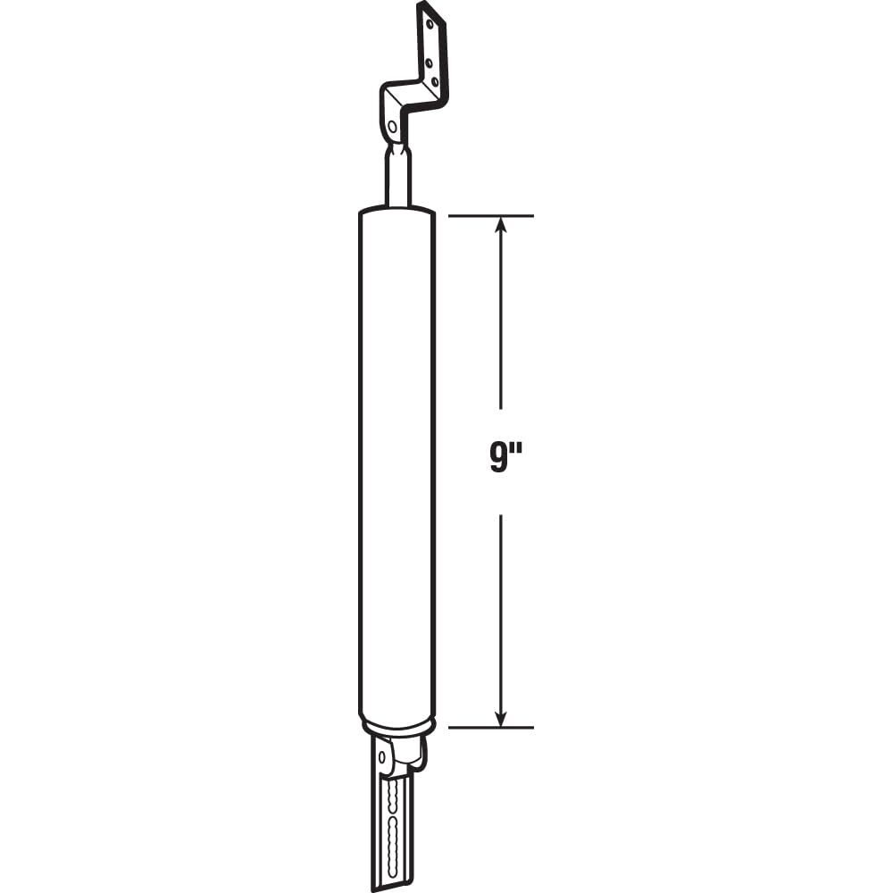 K 5104 9 In. Black Finish Screen Door Pneumatic Closer single Pack