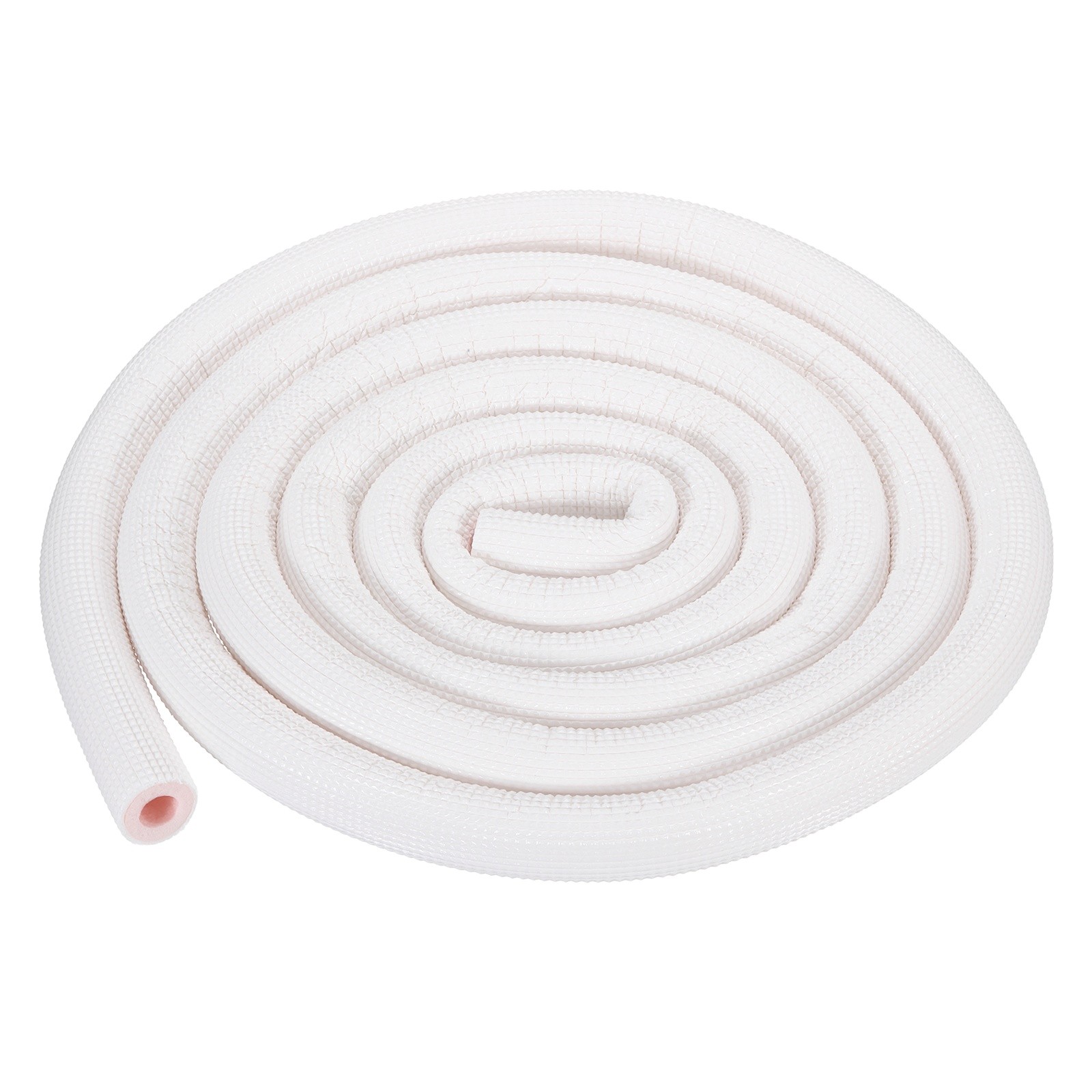 11ft Length White/Pink HVAC Copper Pipe Insulation Foam Tube 1/2″ ID Pipes