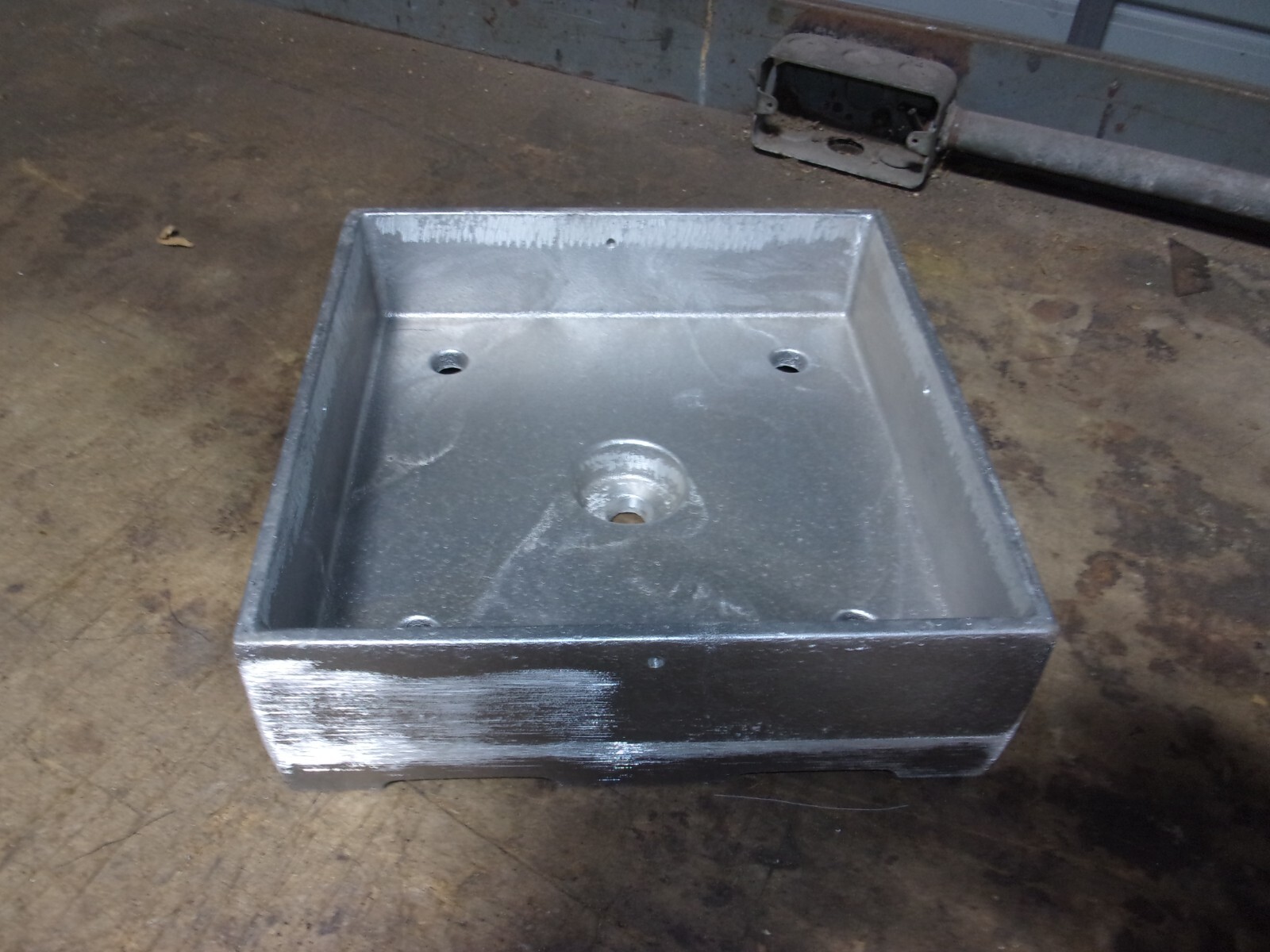 ROUGH CUT, Post Base, Anchored 8×8 Heavy Cast Aluminum MADE IN USA