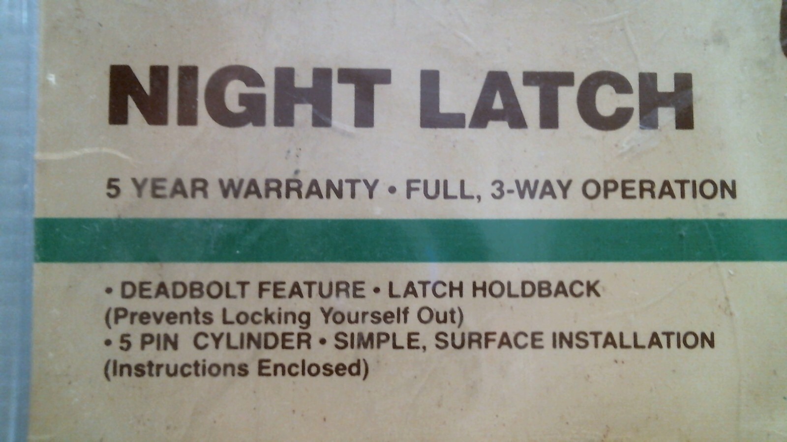 Belwith Night Latch Deadbolt Brass 1105, 5 Pin (1105) FS