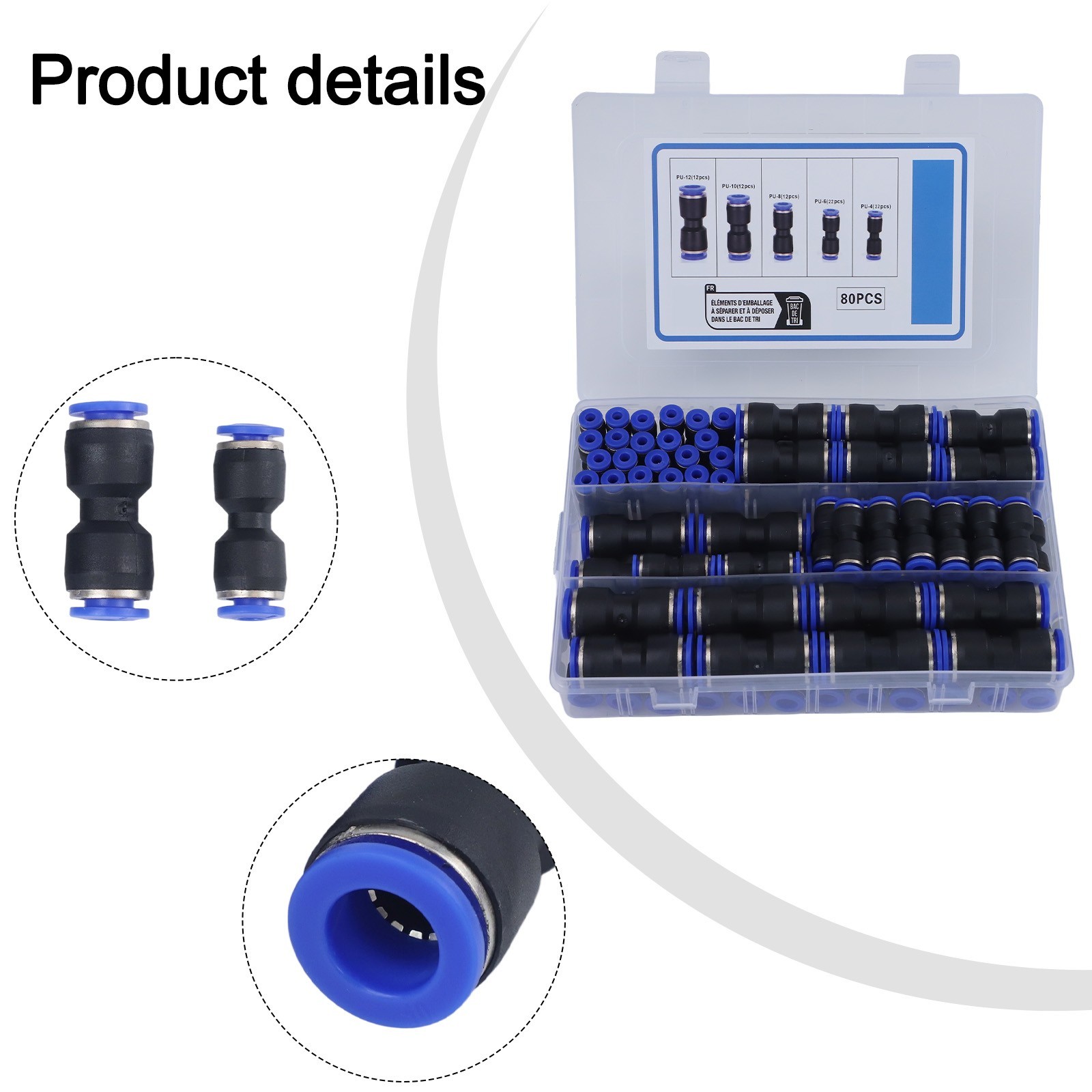 Innovative Design Pack of 80 Easy to Use Push Fit Connectors Available