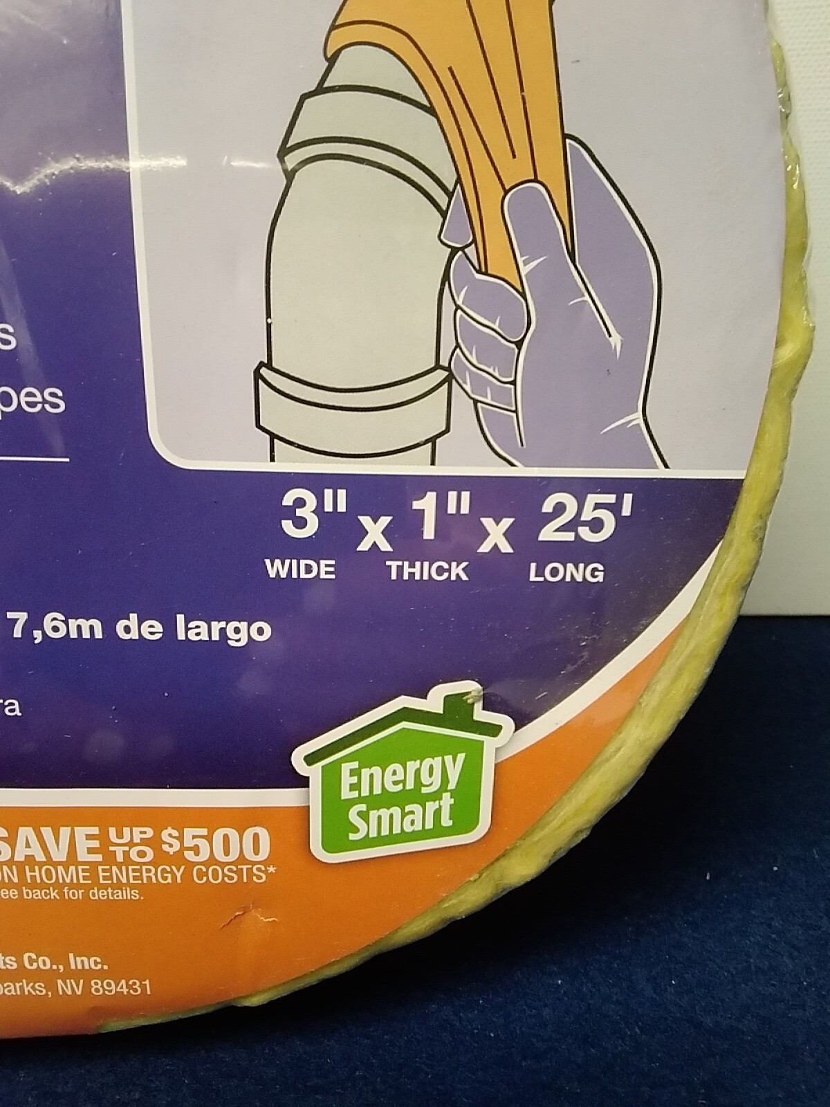 Frost King Pipe Wrap Insulation 3″ Wide X 1″ Thick X 25 Feet Stops Heat Loss