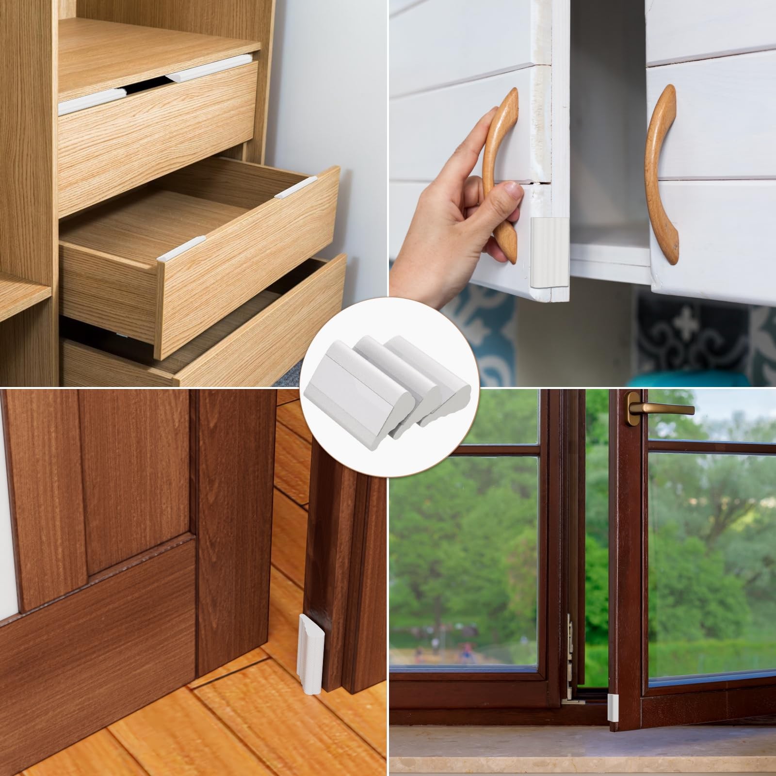 196” Wedge-Shape Foam Window Weather Stripping Door Seal 196″, White
