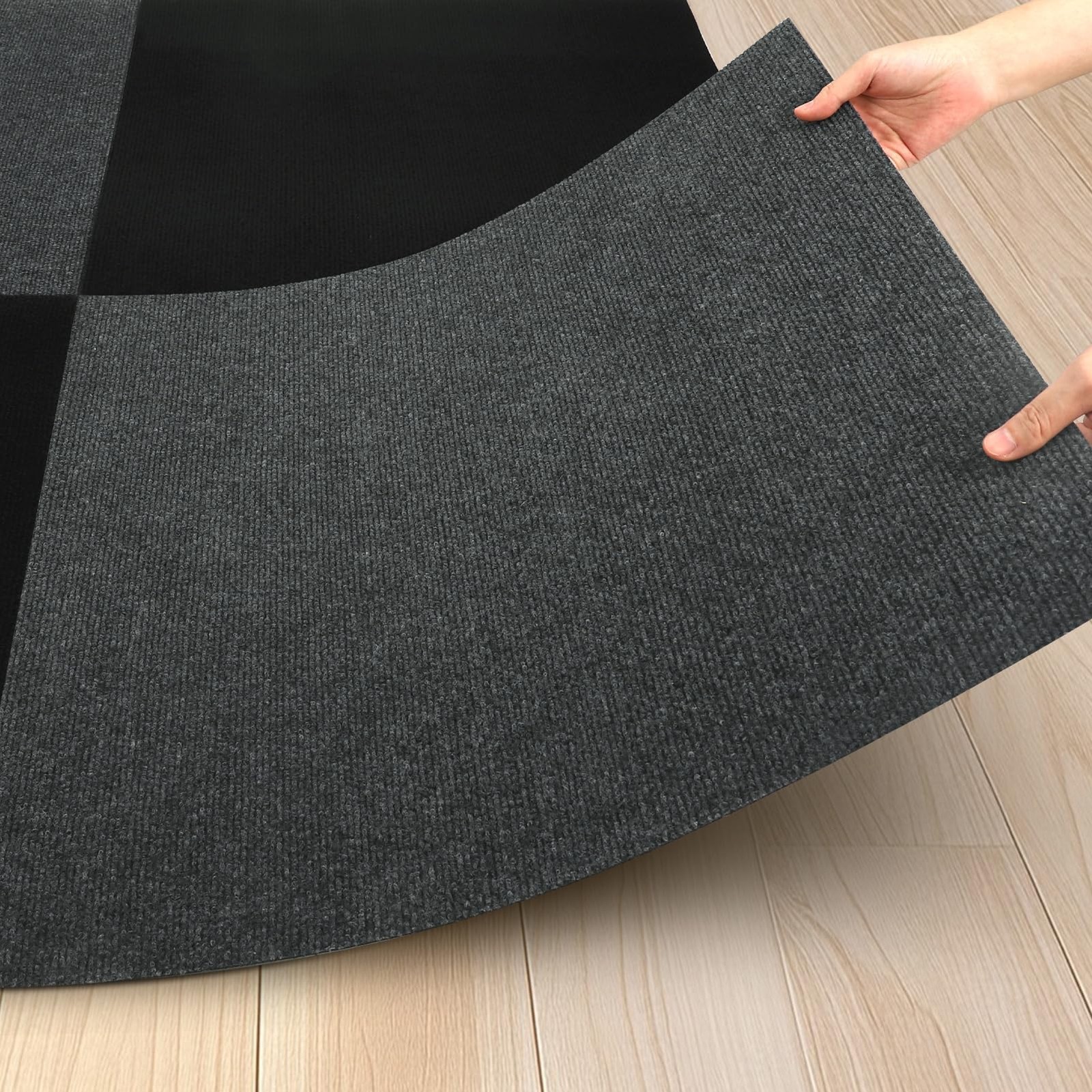 Xhikowat 24 X 24 Carpet Tiles Peel And Stick 10Pcs 3/16 Pile Height Carpets