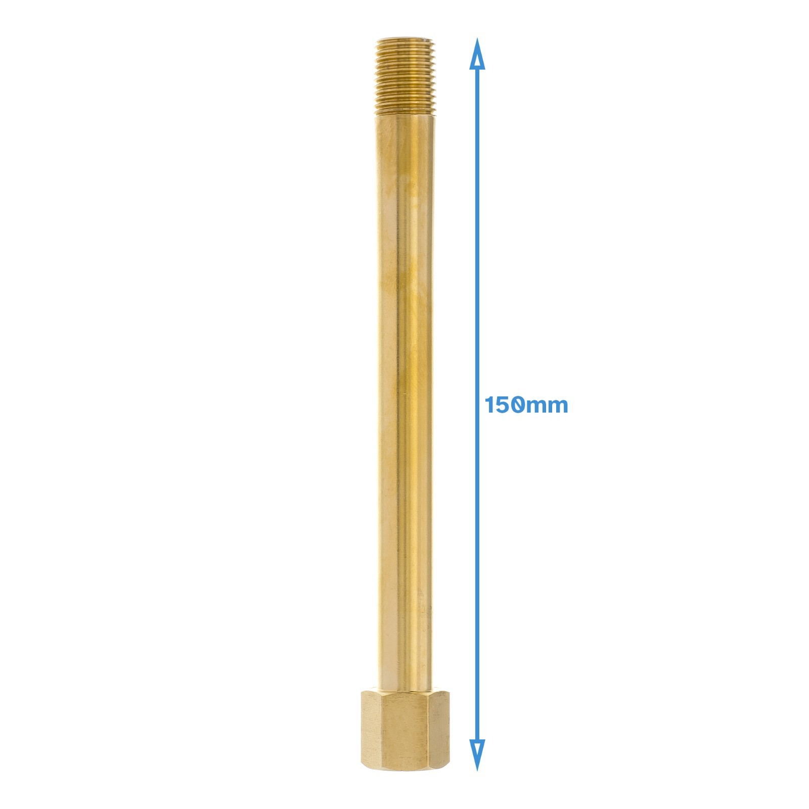 150mm 1/4″ BSP Male To Female Thread Brass Pipe Extension Fitting Connector