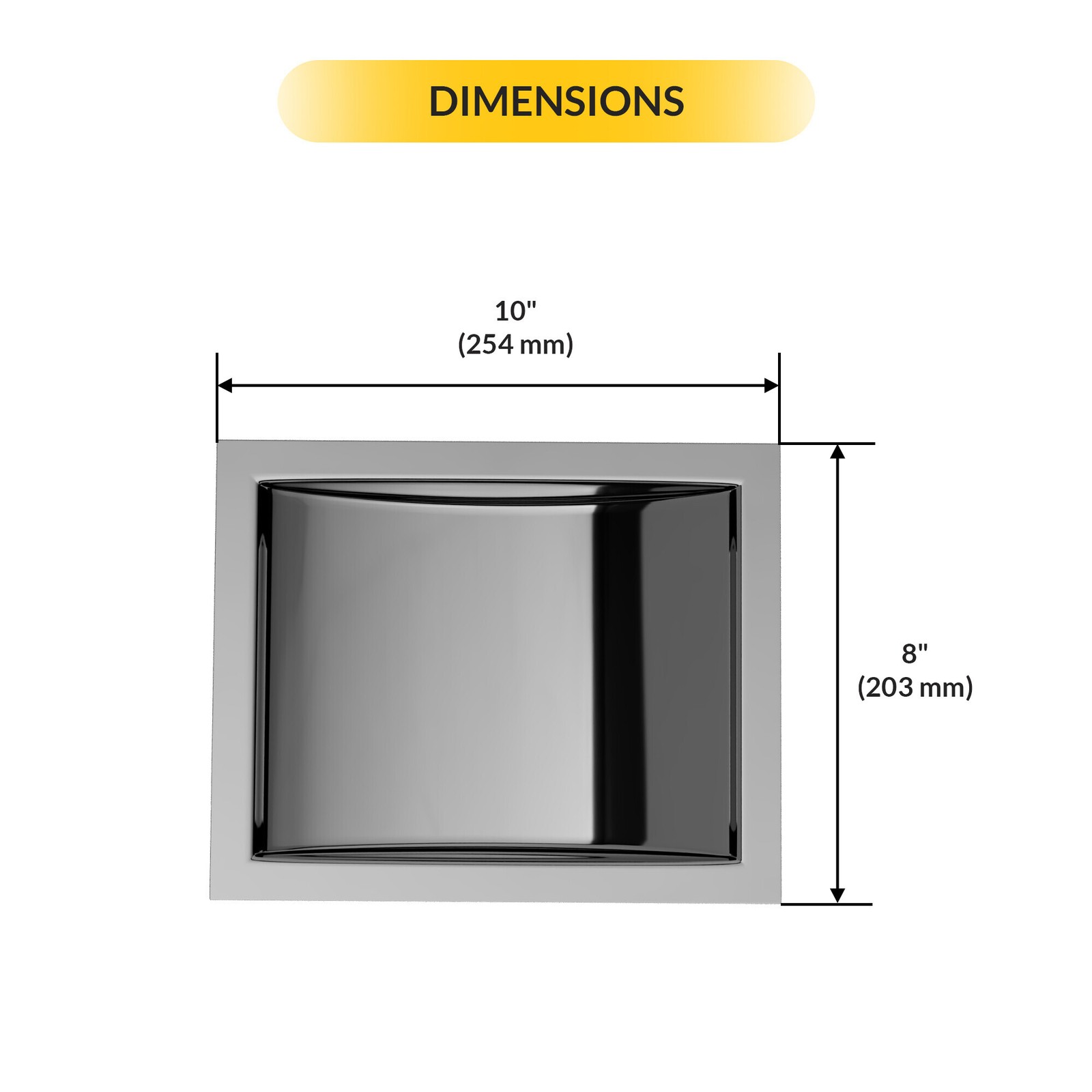 Brixwell 8″ x 10″ Stainless Steel Drop-In Deal Tray Counter Transaction Tray