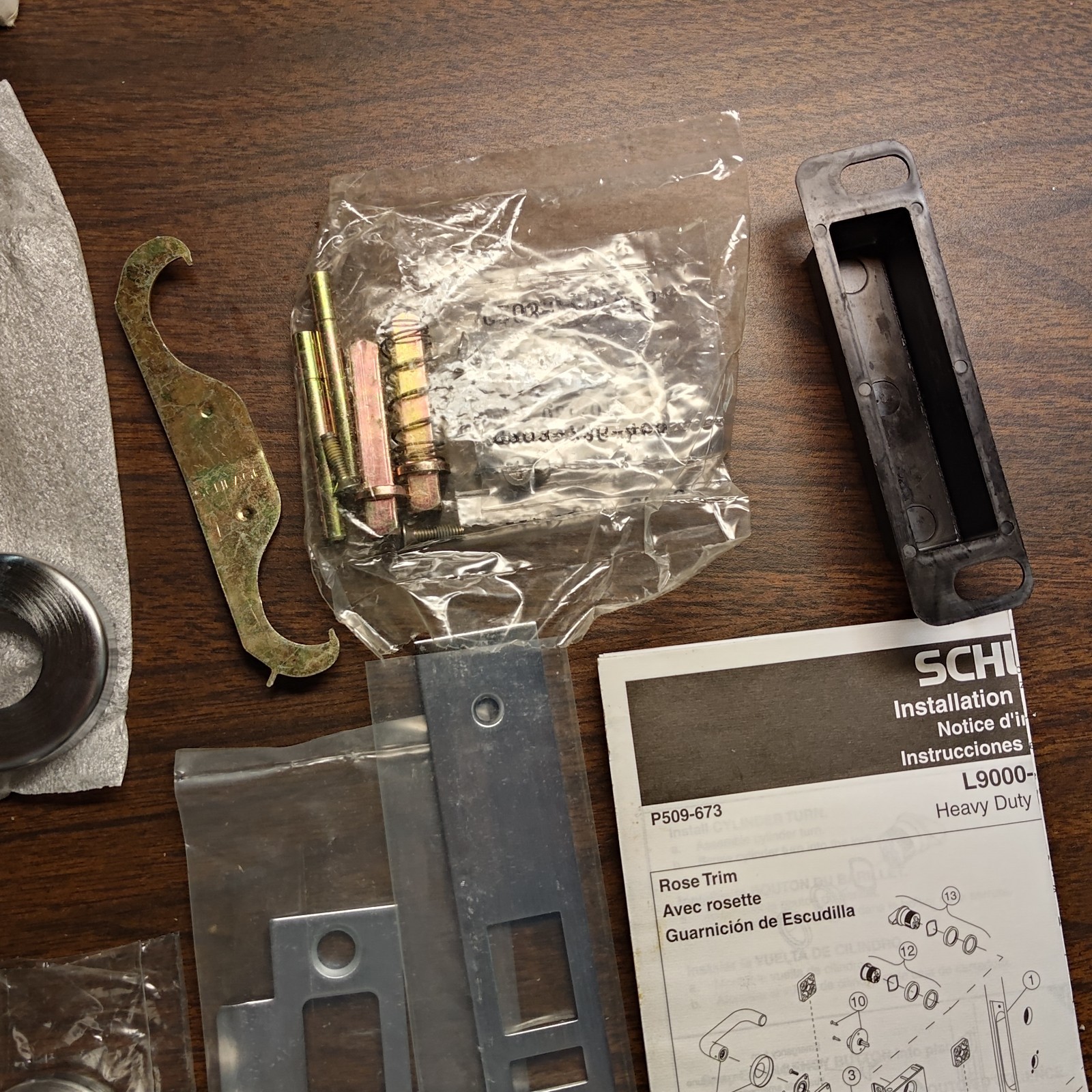 Schlage l9071J 06A 626 Classroom Security Mortise Body Lock W/ LFIC Housings