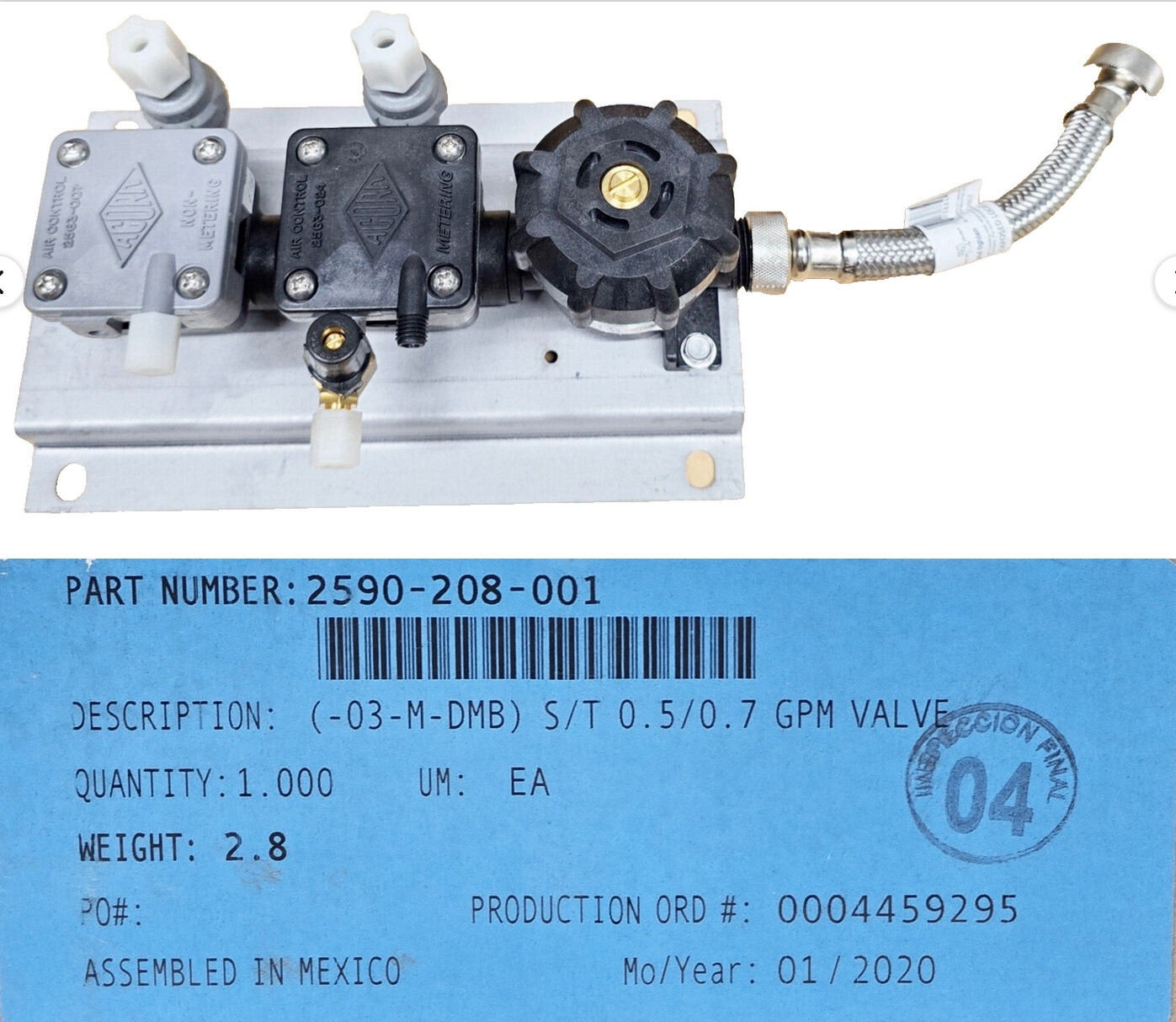 Acorn 2590-208-001 Air Control Valve, 1/2″ Npt Connection New – Sealed, Free S&H
