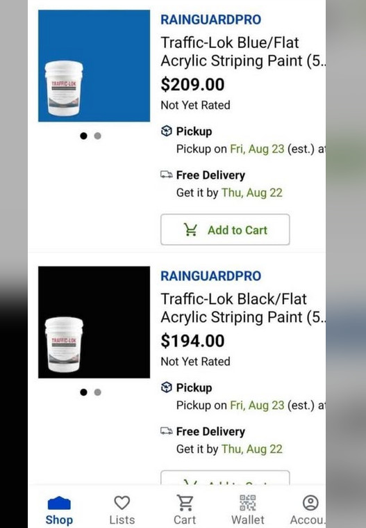 White Water Based Acrylic Striping Road Parking Lot Paint – Metal, Wood
