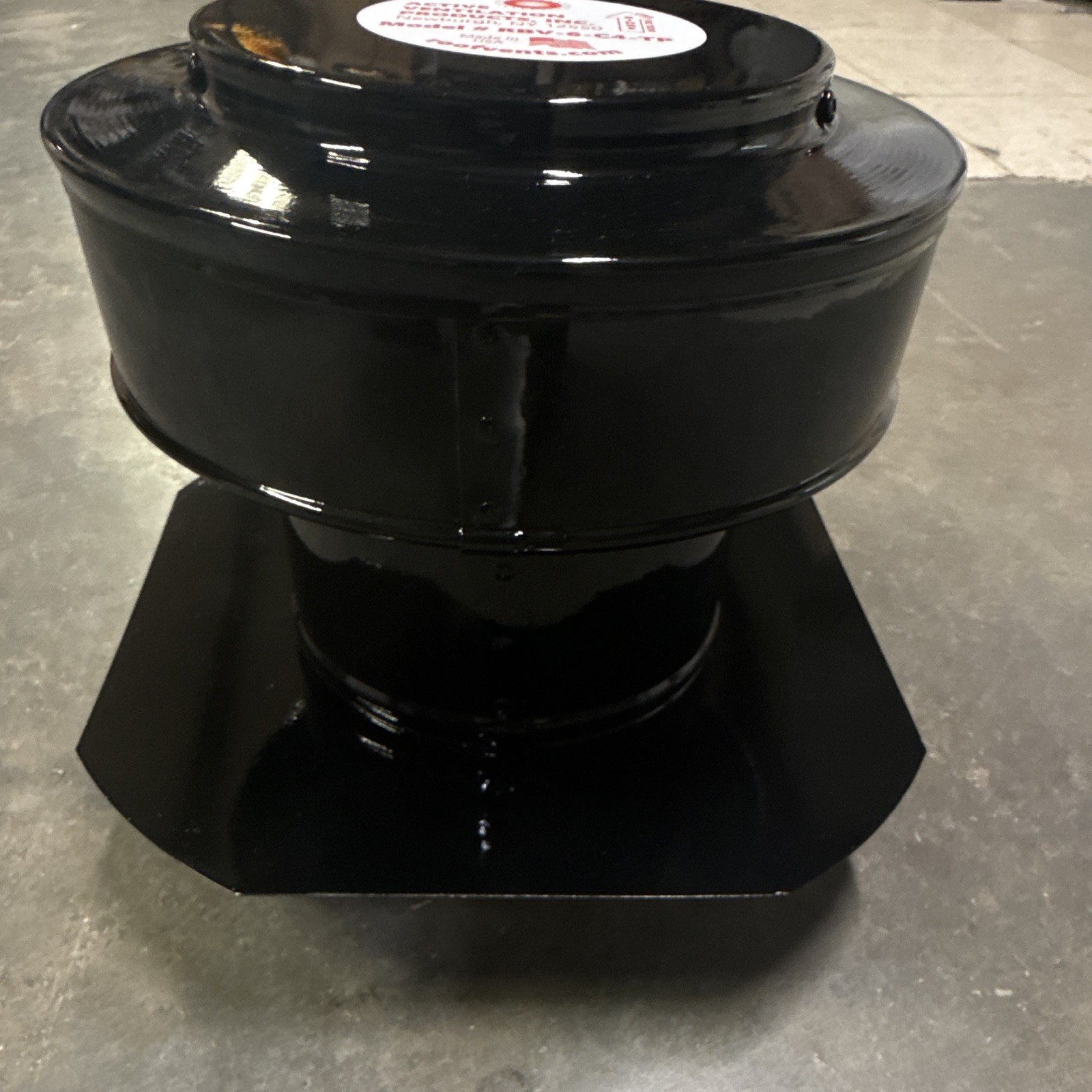 Active Ventilation Products Power Roof Vent Black Thermostat RBV-6-C4-TP