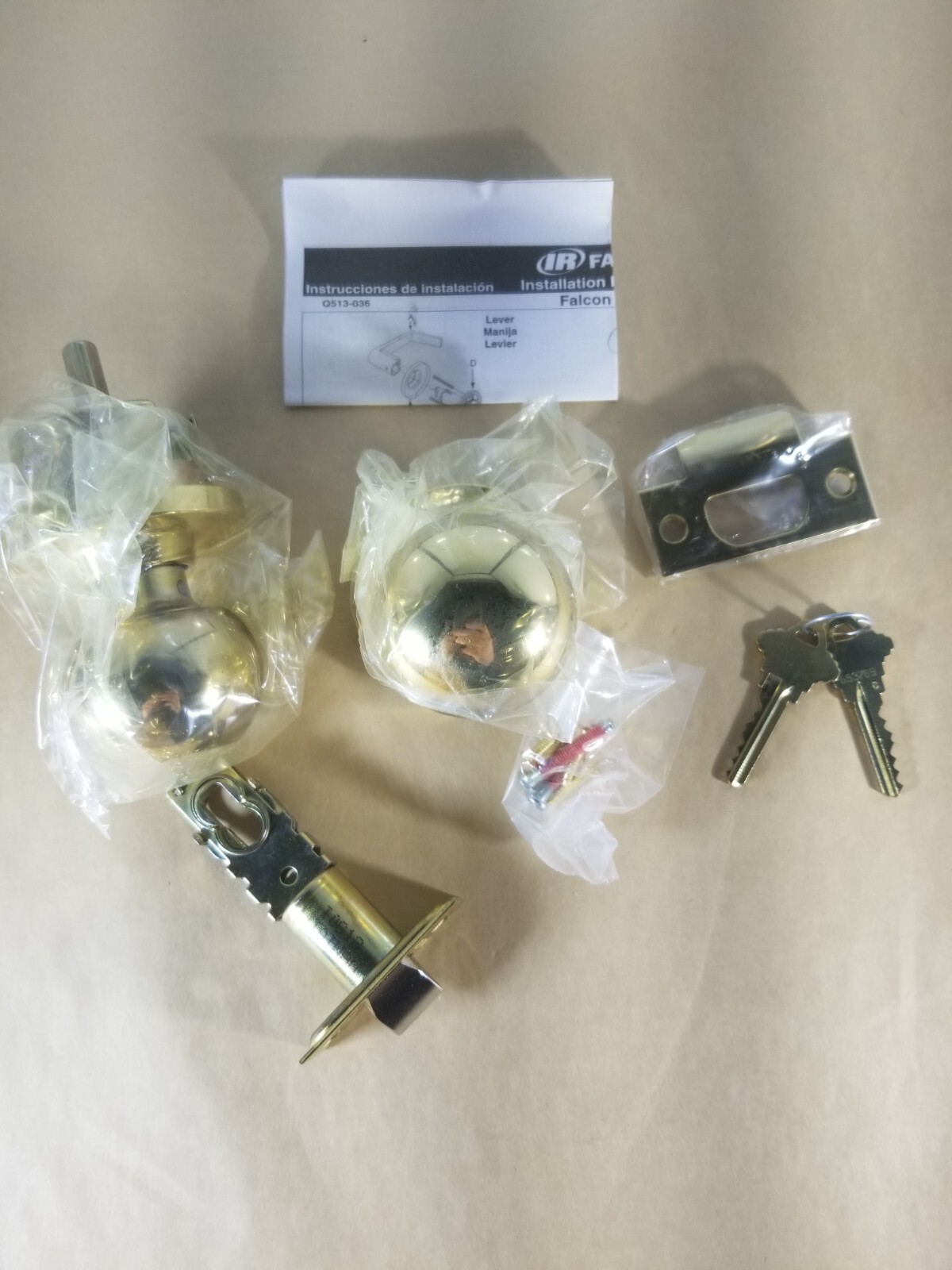 Falcon Y581PD6 Hana 605 Storeroom Lock Bright Brass Commercial Grade 2