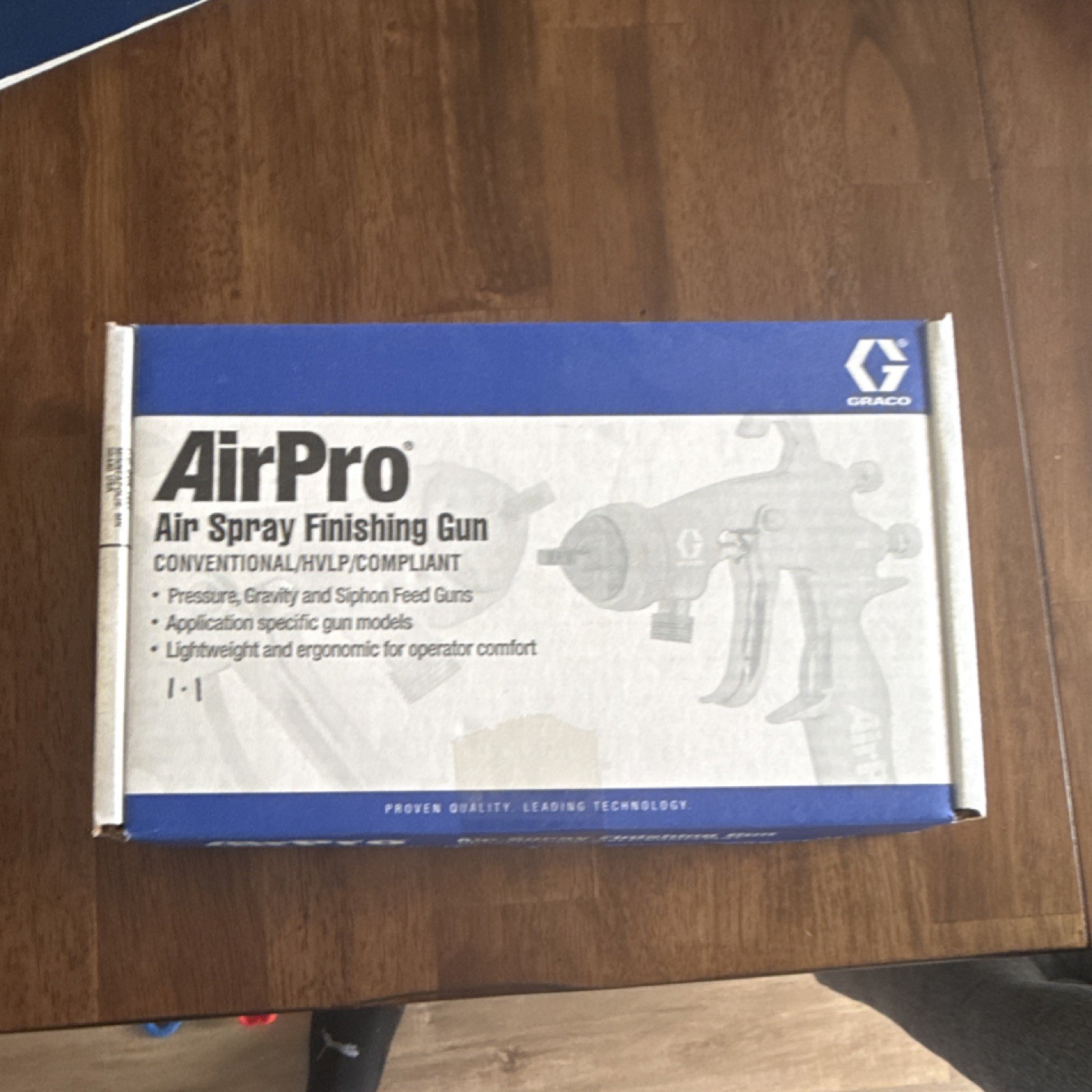 Graco AirPro Conventional Pressure Feed Spray Gun 1.1mm Spray Tip …P/N 288952