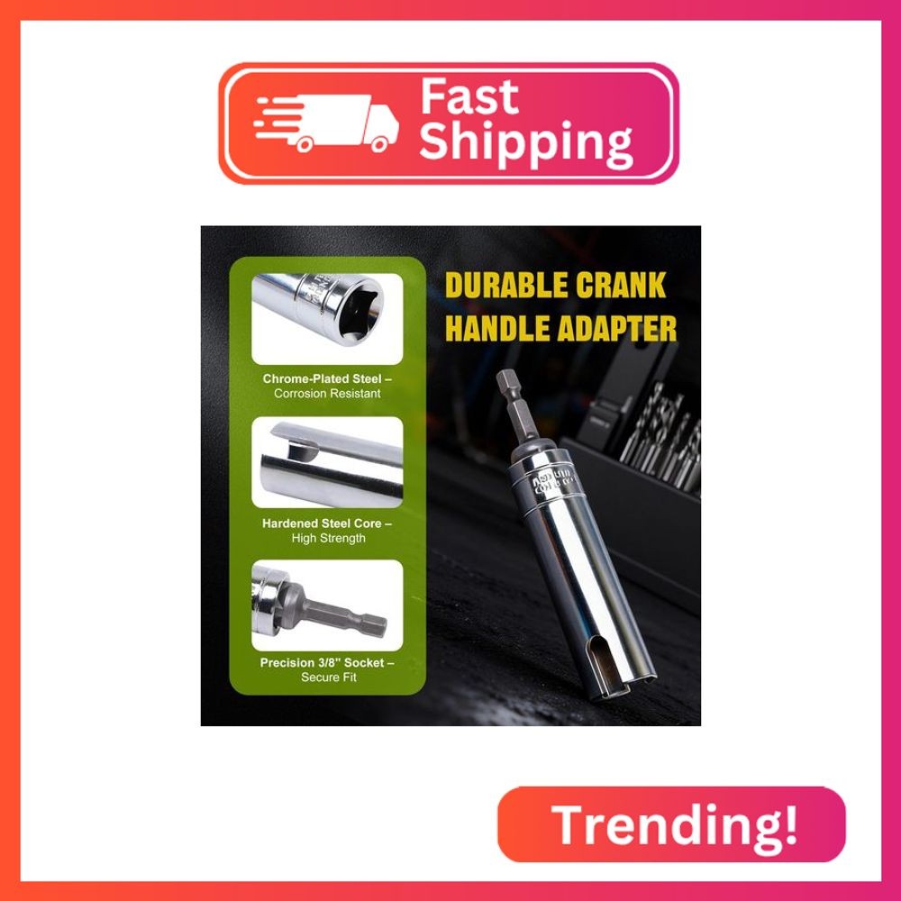 Fits Coleman Fleetwood Pop-Up Camper Crank Handle Replacement – 3/8″ Socket Adap