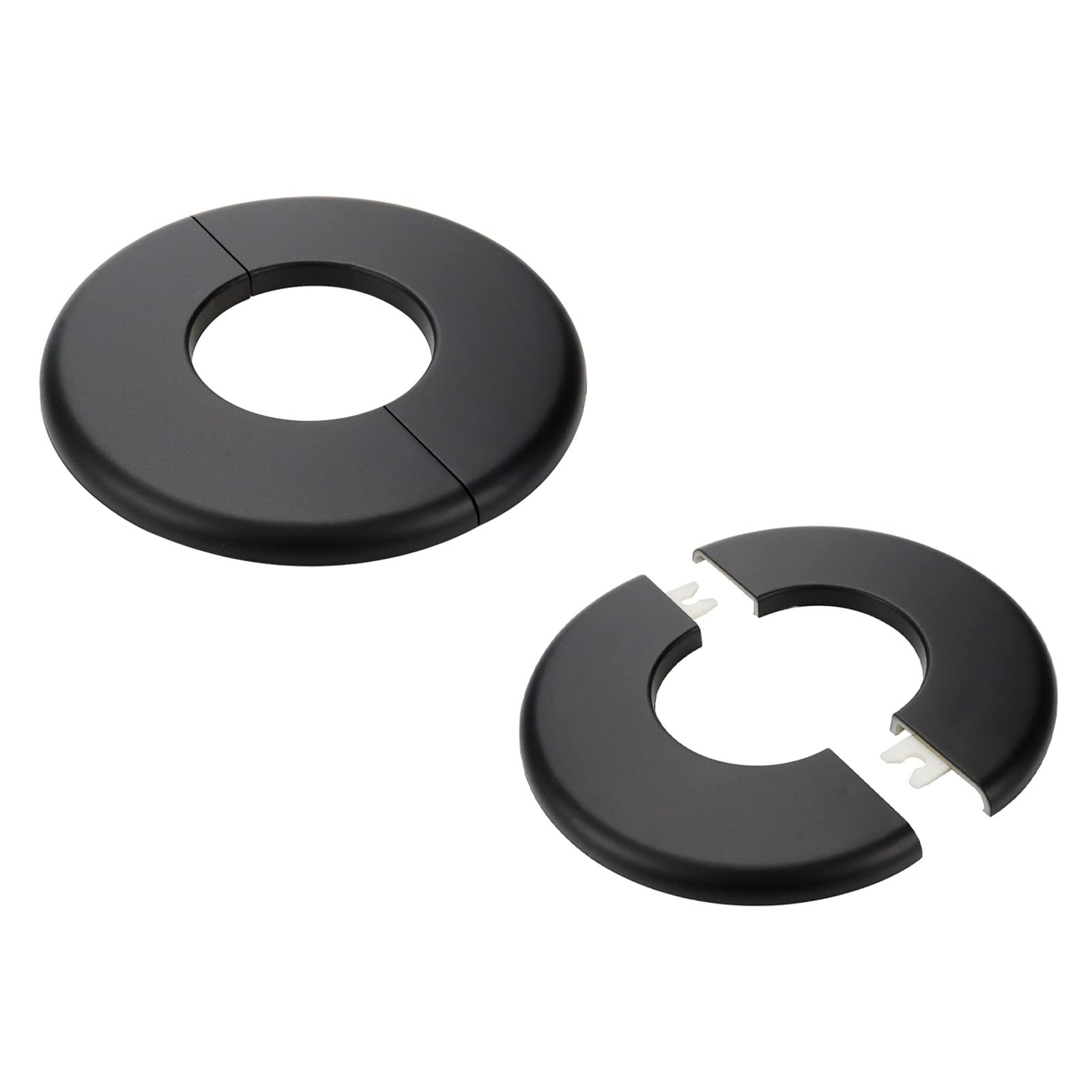 Tsnamay 2 Pcs Wall Split Flange, ABS Round Self-Adhesive 2″/51mm, Black