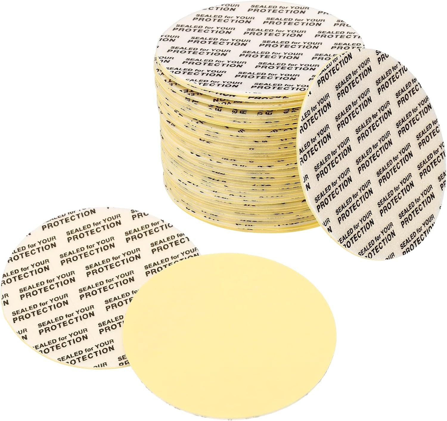 89Mm/3.5Inch Pressure Sensitive Seal, 200 Pack Adhesive PS Foam Lid Cap Liners R
