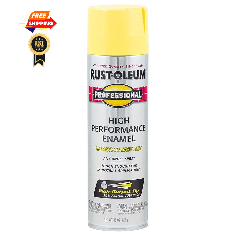 Rust-Oleum 7543838 Professional 15 Ounce (Pack of 1), Gloss Safety Yellow