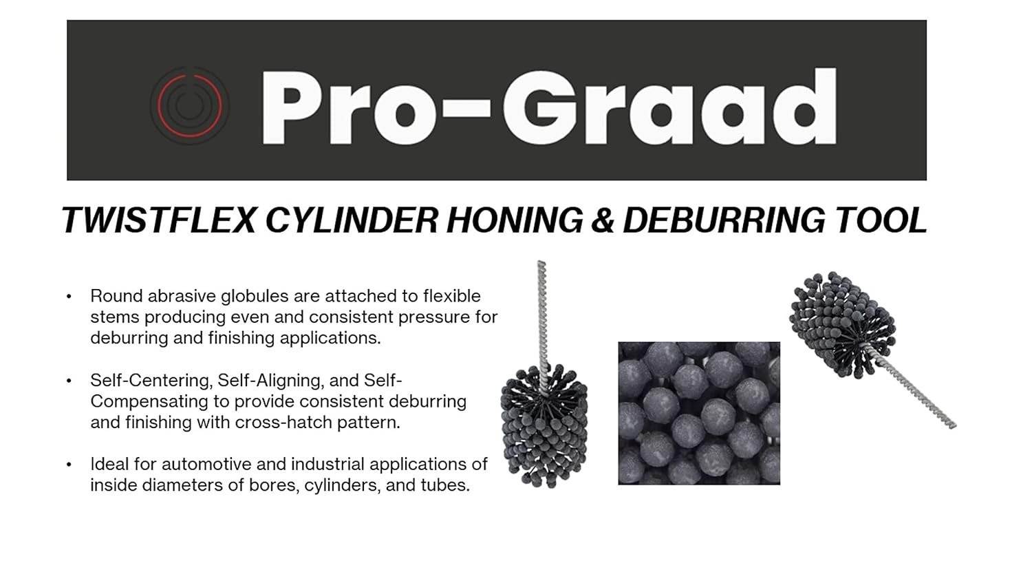 Pro-Graad TwistFlex Heavy Duty Cylinder Hone, 3-1/2″ 240SC Flexible Cylinder…