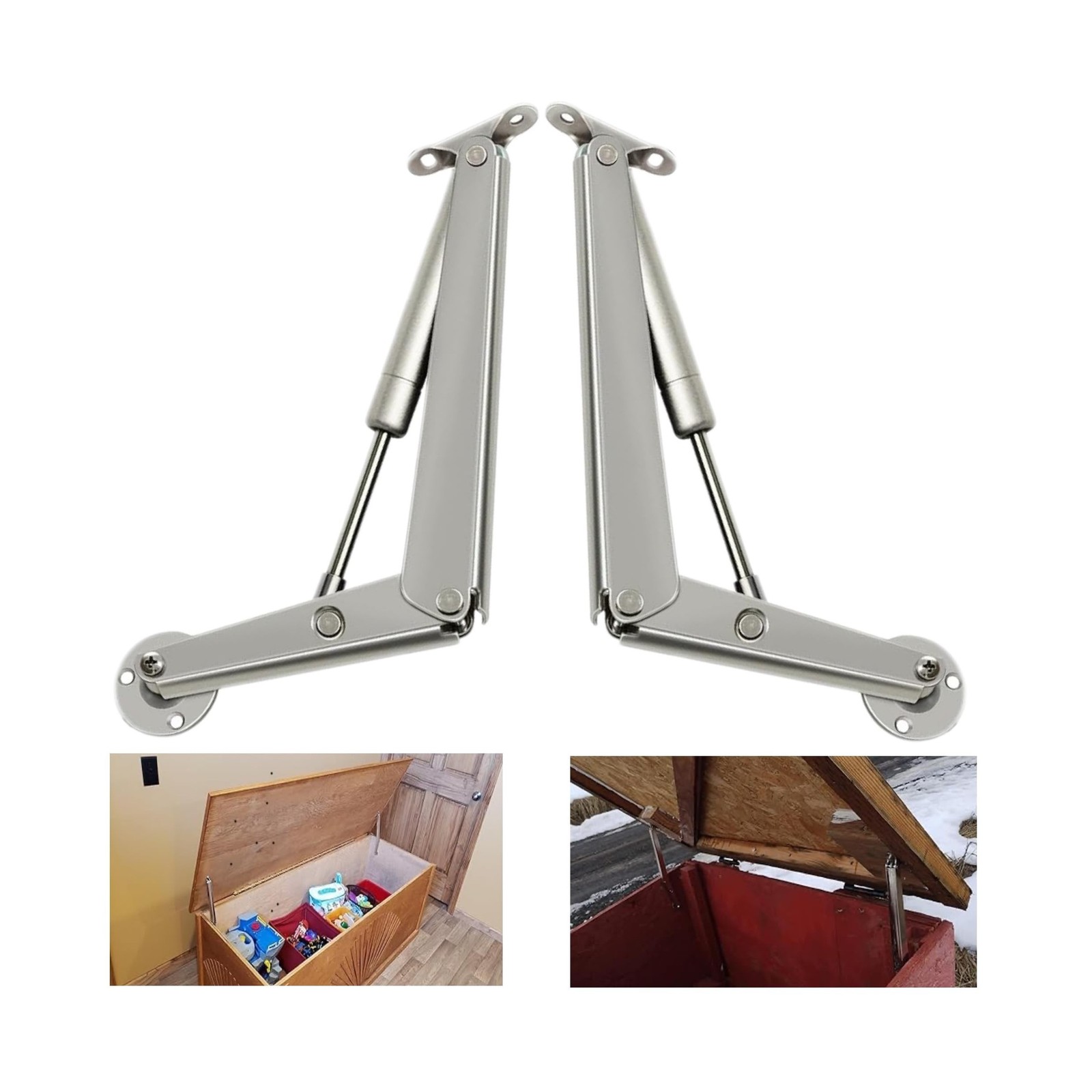 250N Heavy Duty Soft Close Lid Support Hinge, Chest Hinges Heavy Lid Hinges f…