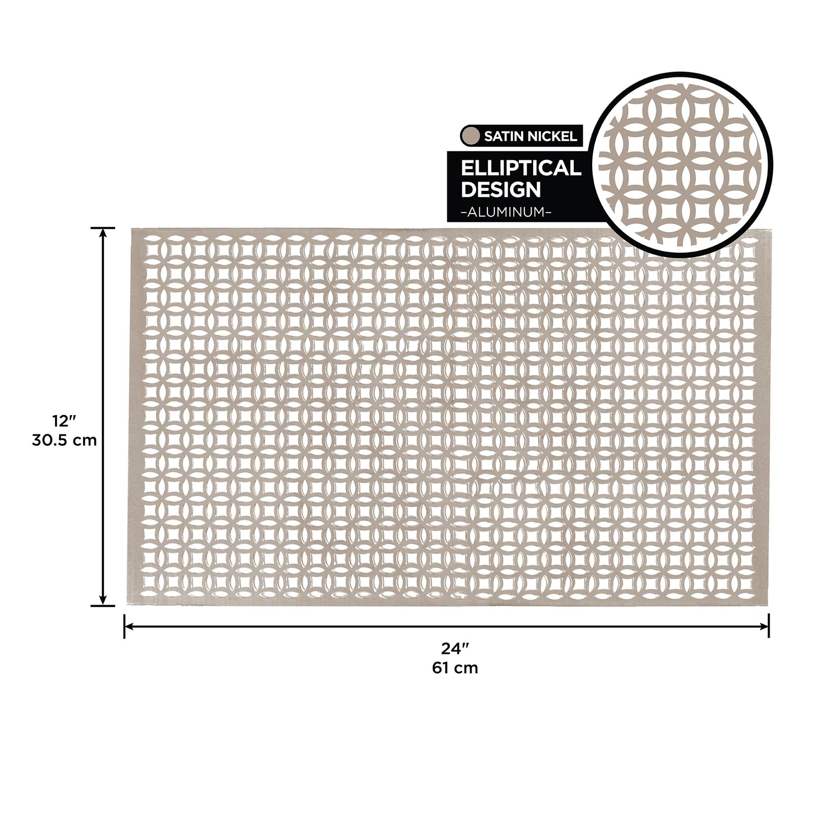 M-D Building Products 57010 12 In. X 24 In. X .020 In. Satin Nickel Aluminum