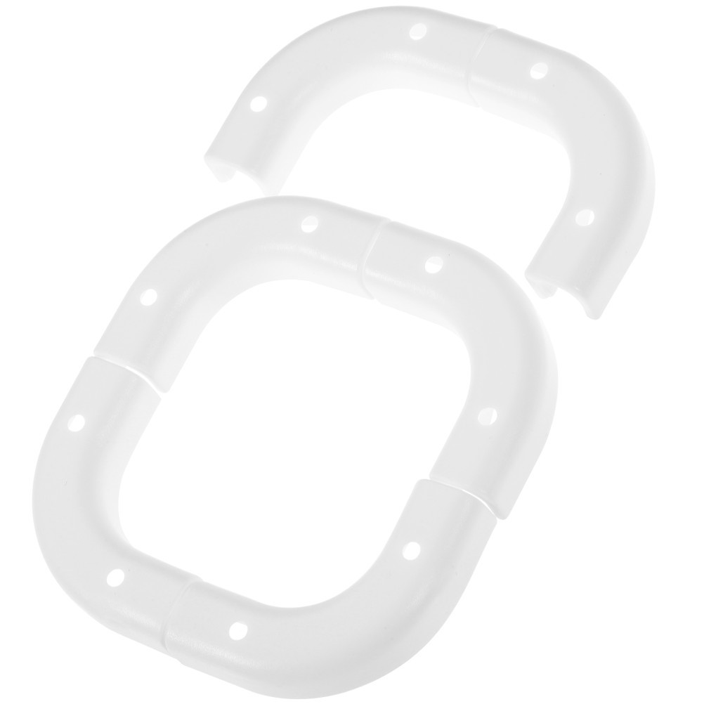 6Pcs Reusable White Pom 90 Degree Elbow Clamp for Pipe Tubing Support