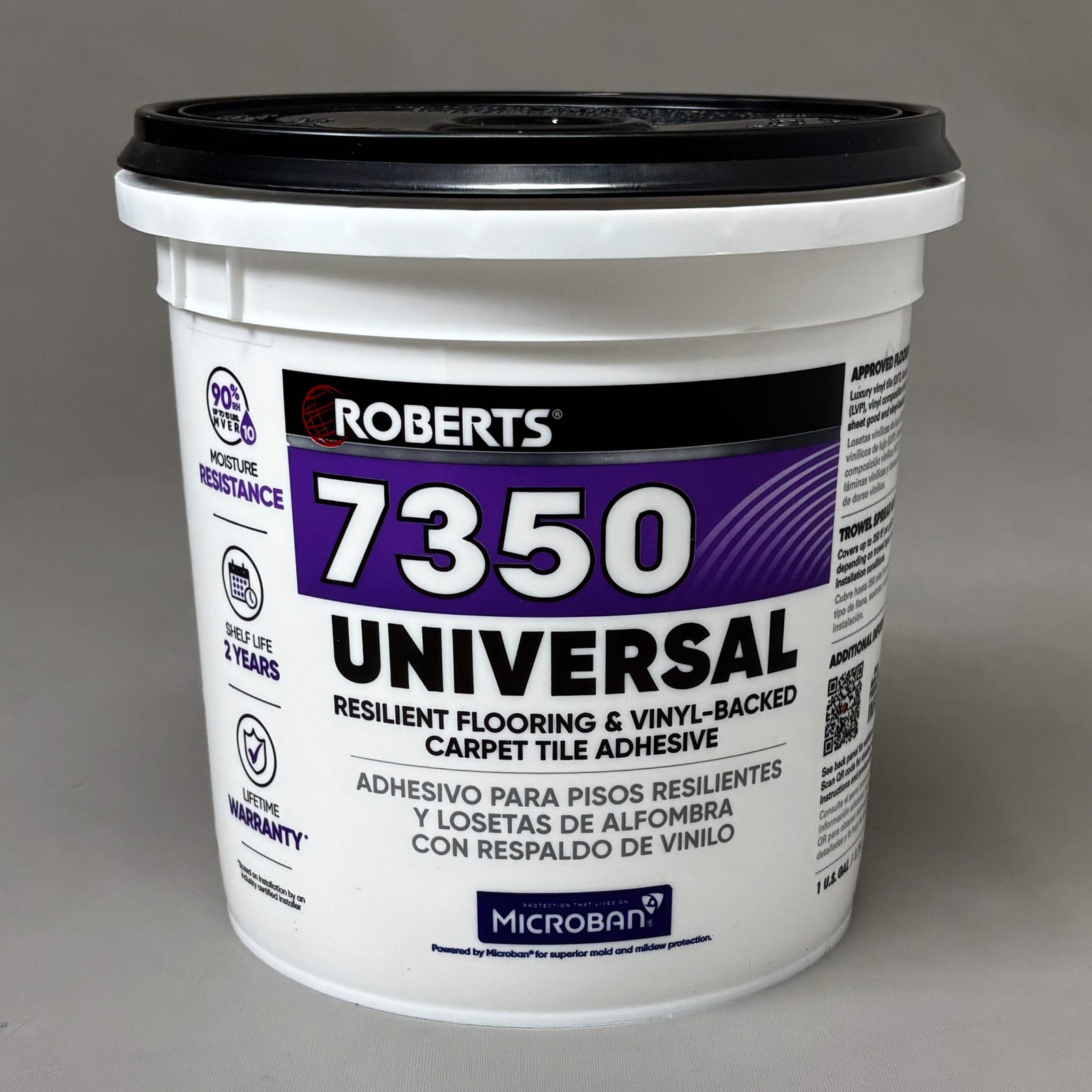 ROBERTS Universal Resilient Flooring & Vinyl-Backed Carpet Tile Floor Adhesive 7