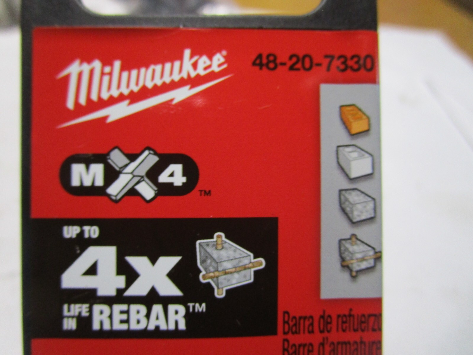 Milwaukee SDS-Plus MX4 1/4 in. x 2 in. x 4 in.