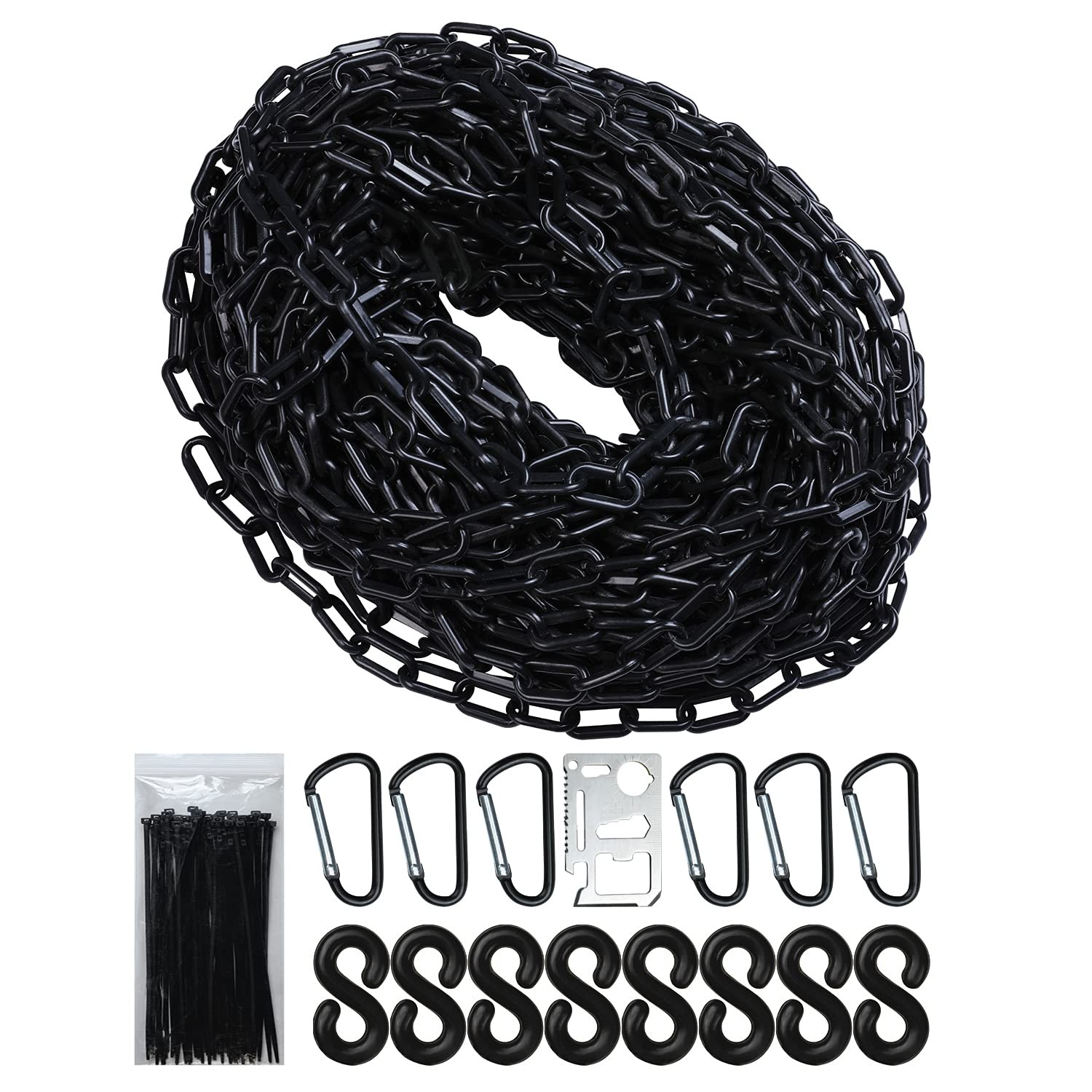 Black Plastic Chain – 65 32 50 Feet Safety Barrier 65 Feet,