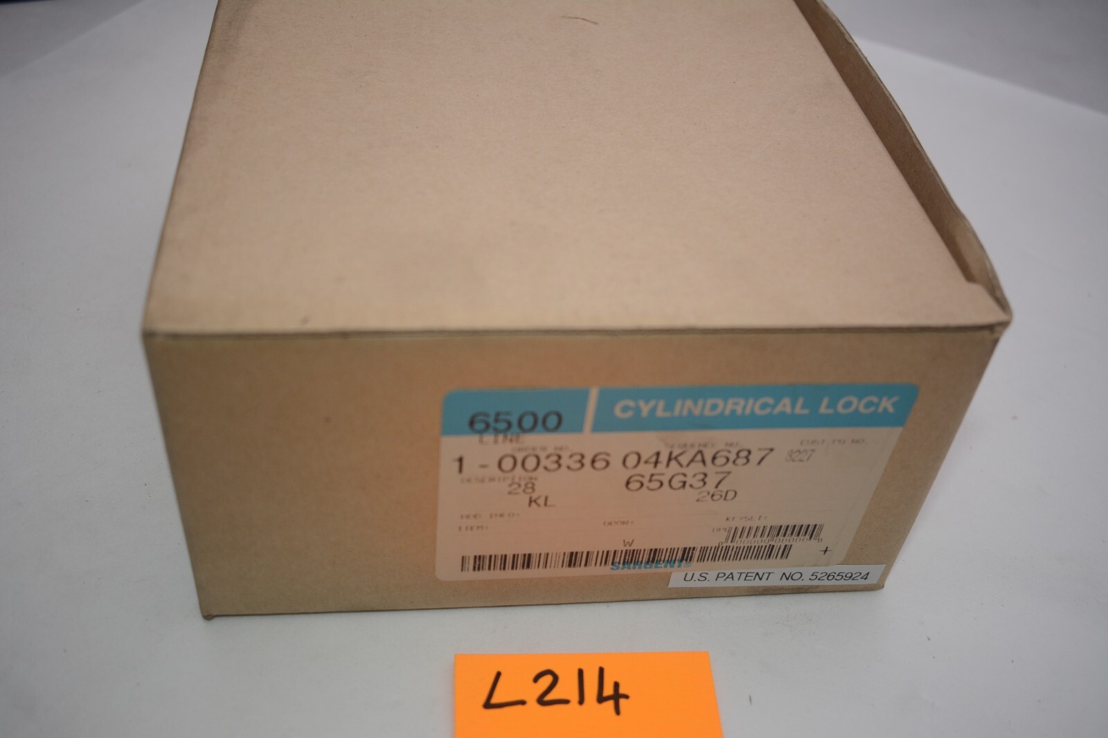SARGENT 28 65G37 Satin Chrome Cylindrical Lock 6500 Classroom Lever Door Lock