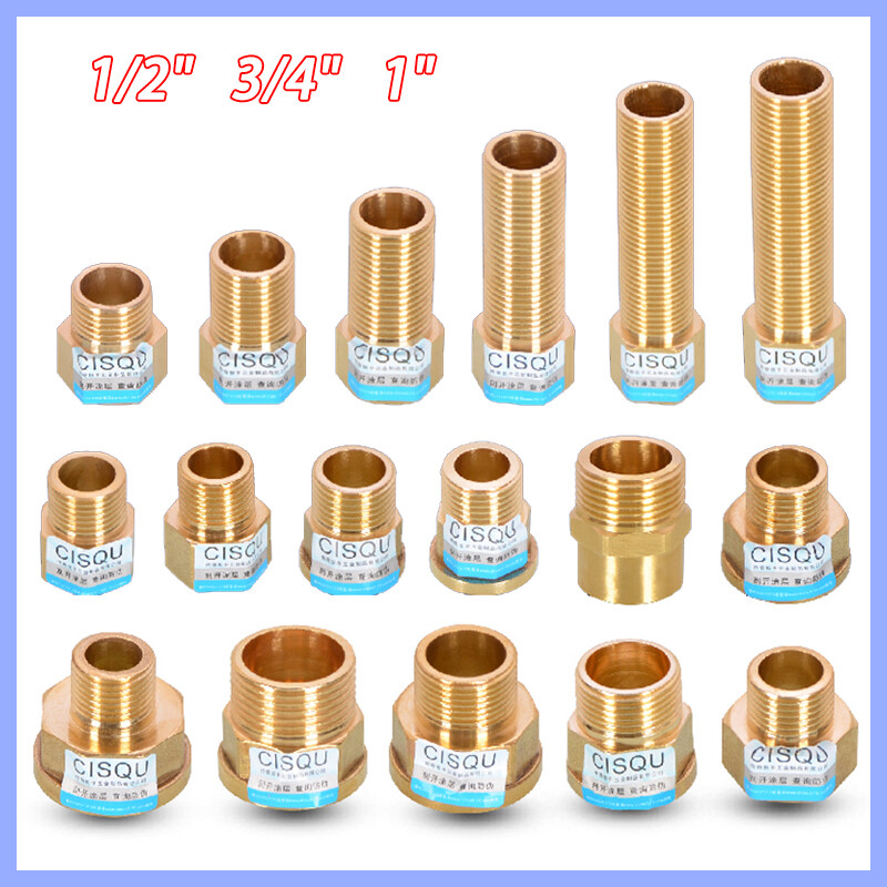 BSP Brass Adapters, Female to Male Thread Hex Octagon Connector Pipe Fittings