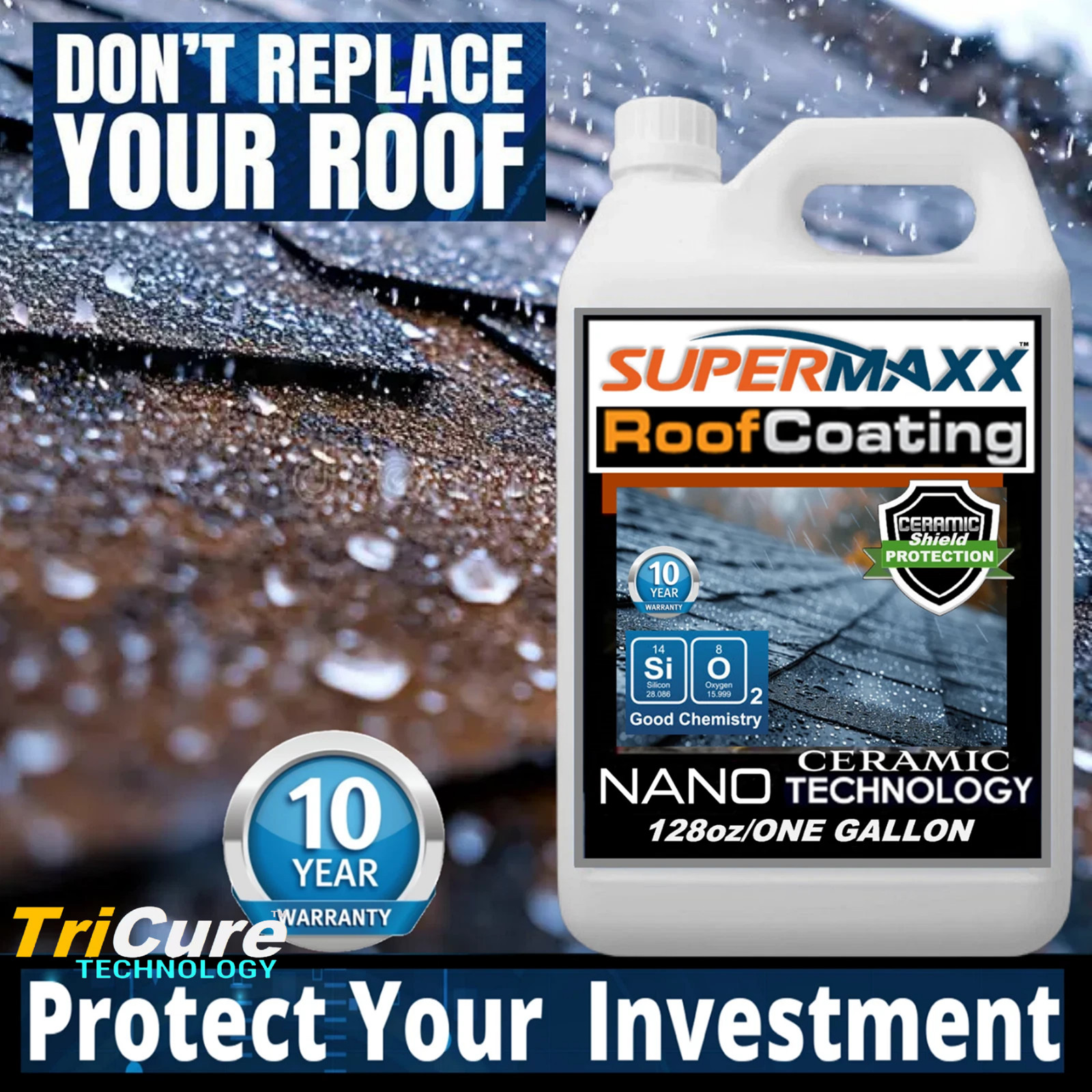 ROOF COATING ASPHALT SHINGLES NANO ROOF COATING STAIN UV FADE MOLD RESISTANCE