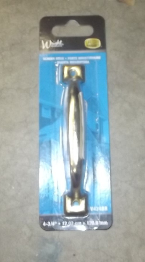 Wright Products Screen Door Pull Zinc Plated 4-3/4″ V434BR brass h41
